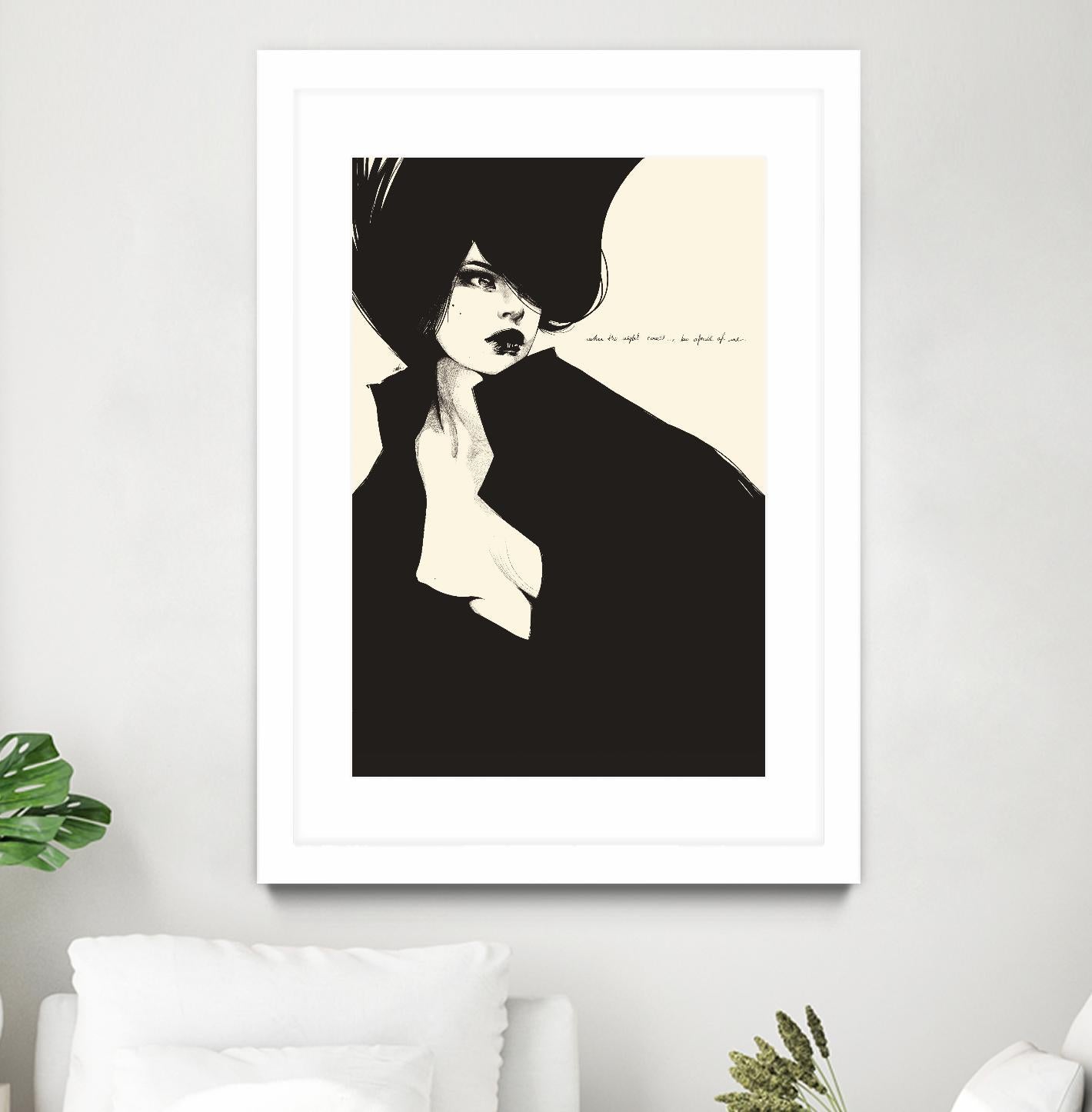 When the night comes by Manuel Rebollo on GIANT ART - yellow men and women