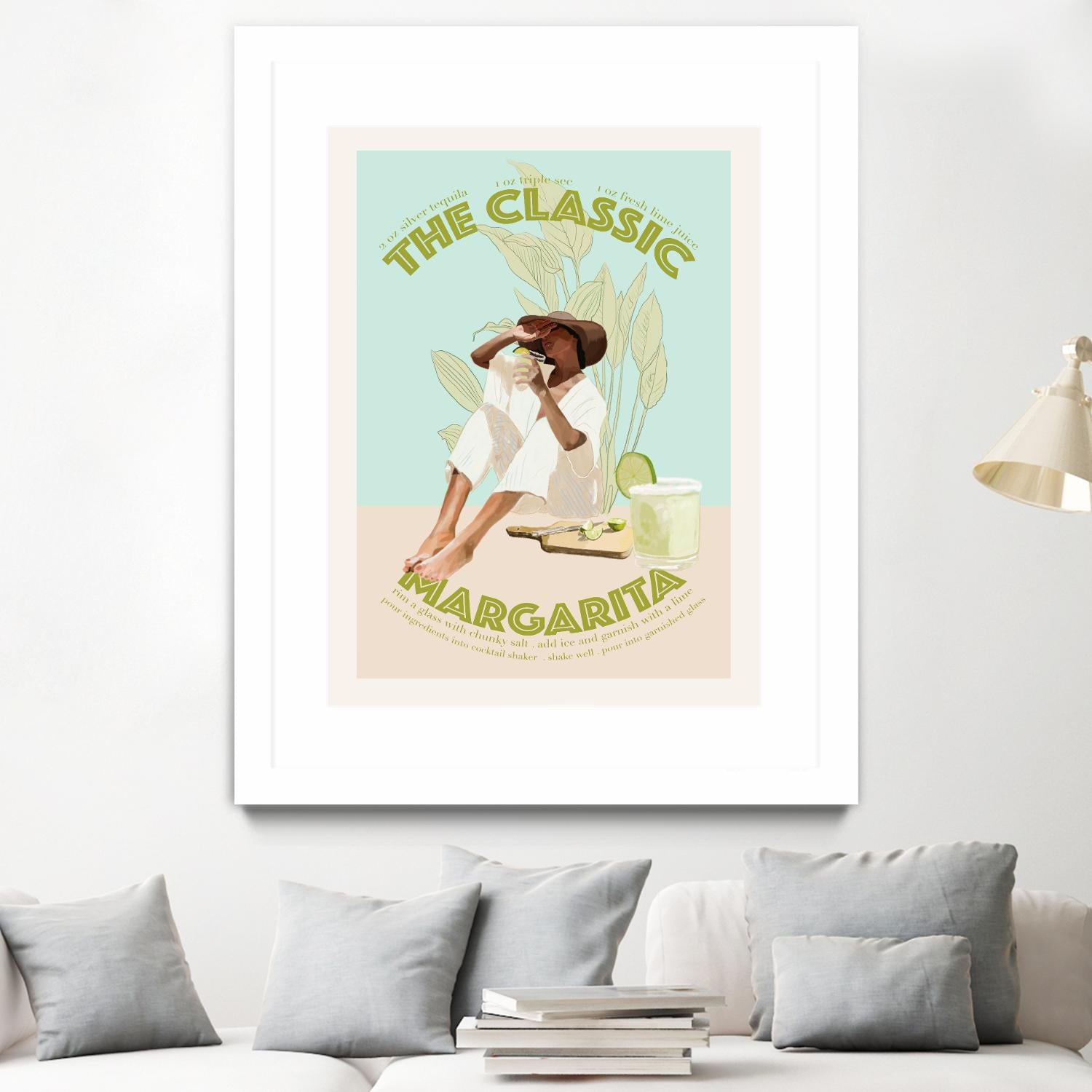 The Classic Margarita  by Jenny Liz  Rome on GIANT ART - mint figurative  cocktail