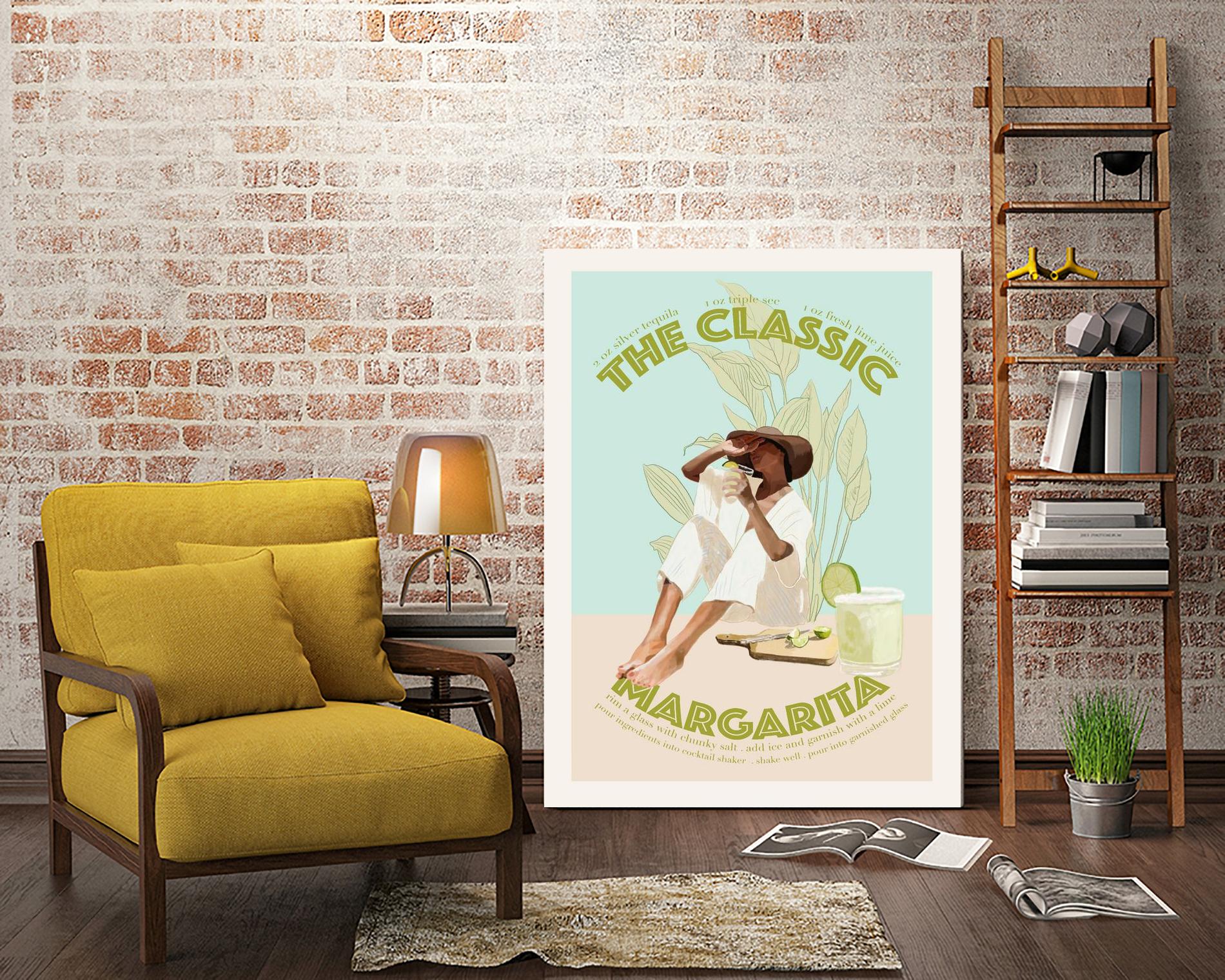 The Classic Margarita  by Jenny Liz  Rome on GIANT ART - mint figurative  cocktail