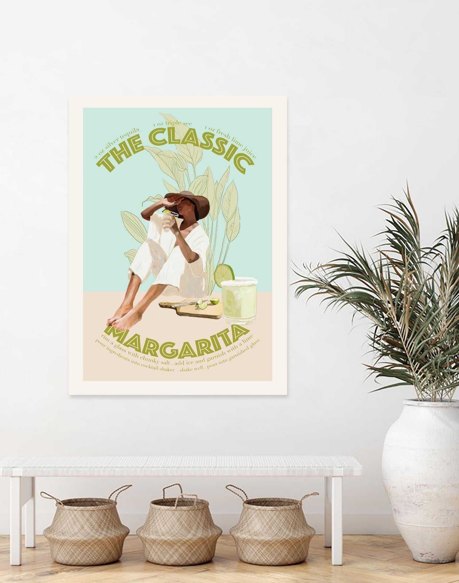 The Classic Margarita  by Jenny Liz  Rome on GIANT ART - mint figurative  cocktail