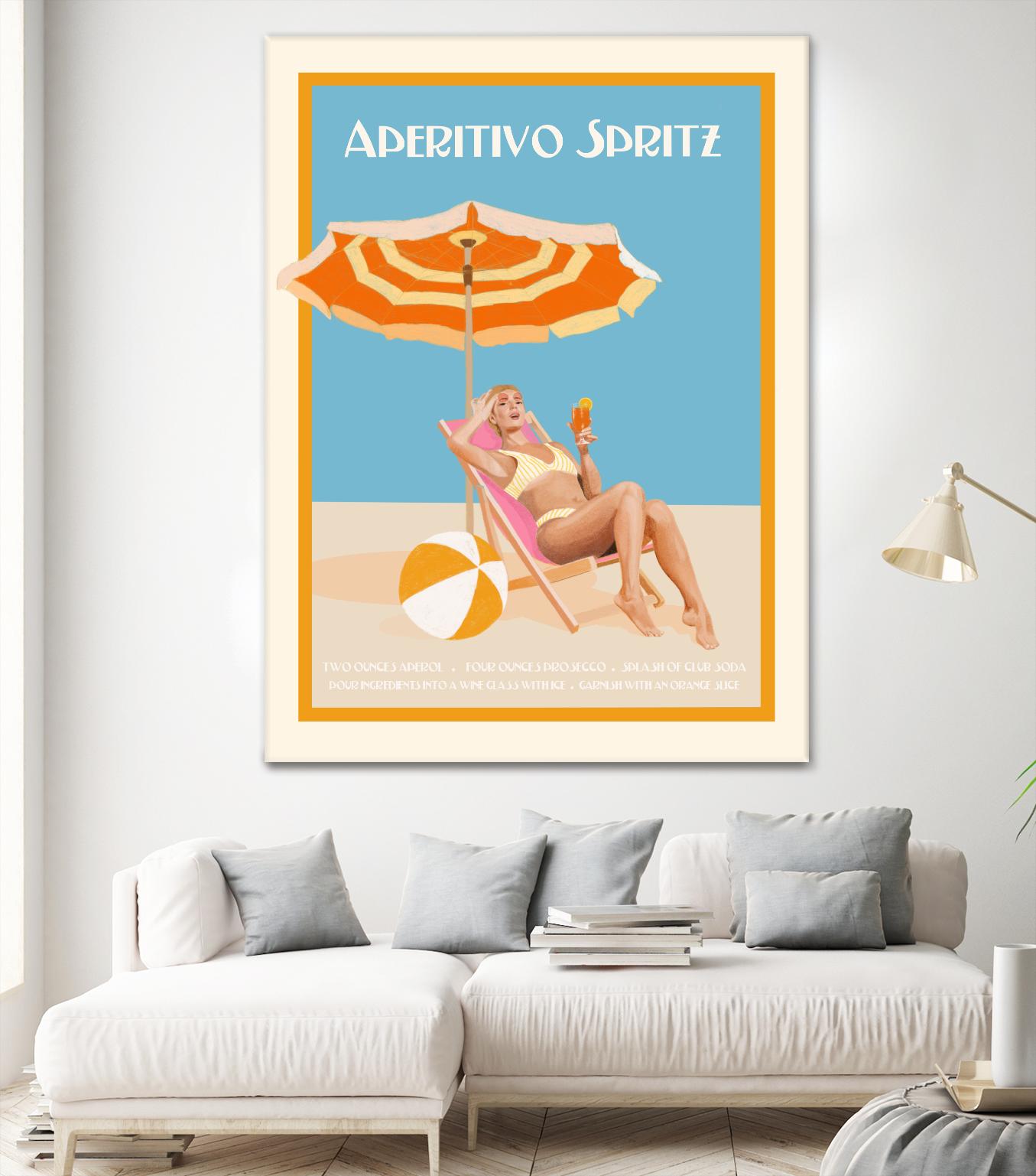 Aperitivo Spritz by Jenny Liz Rome on GIANT ART - orange figurative cocktail