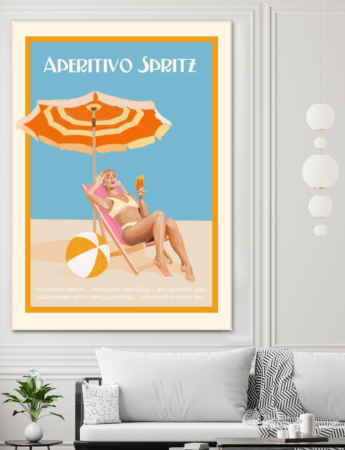 Aperitivo Spritz by Jenny Liz Rome on GIANT ART - orange figurative cocktail