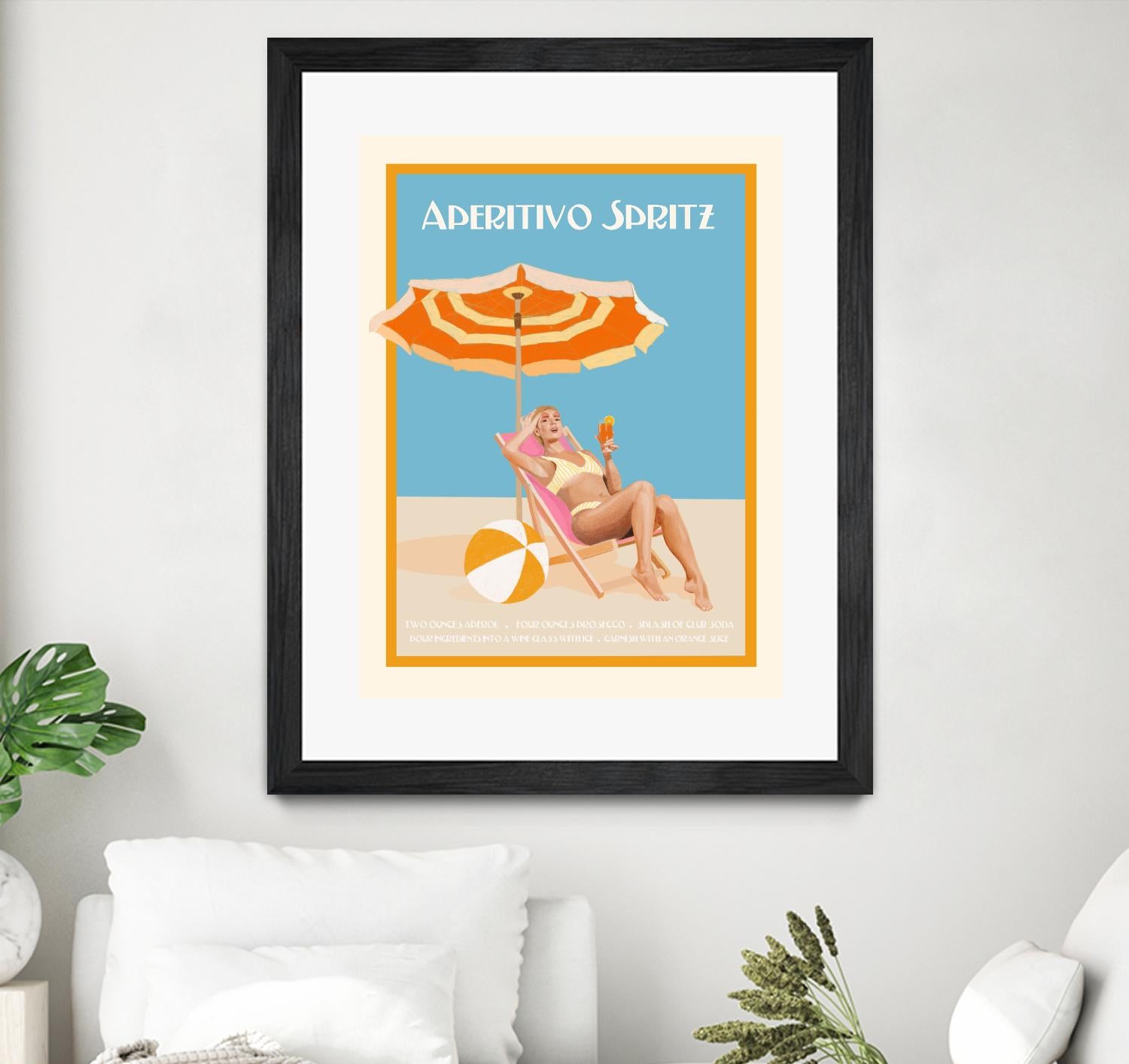 Aperitivo Spritz by Jenny Liz Rome on GIANT ART - orange figurative cocktail