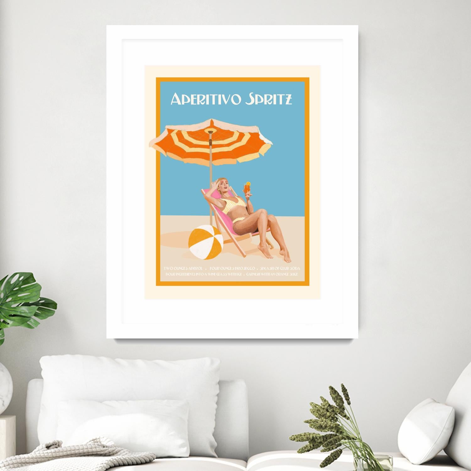 Aperitivo Spritz by Jenny Liz Rome on GIANT ART - orange figurative cocktail