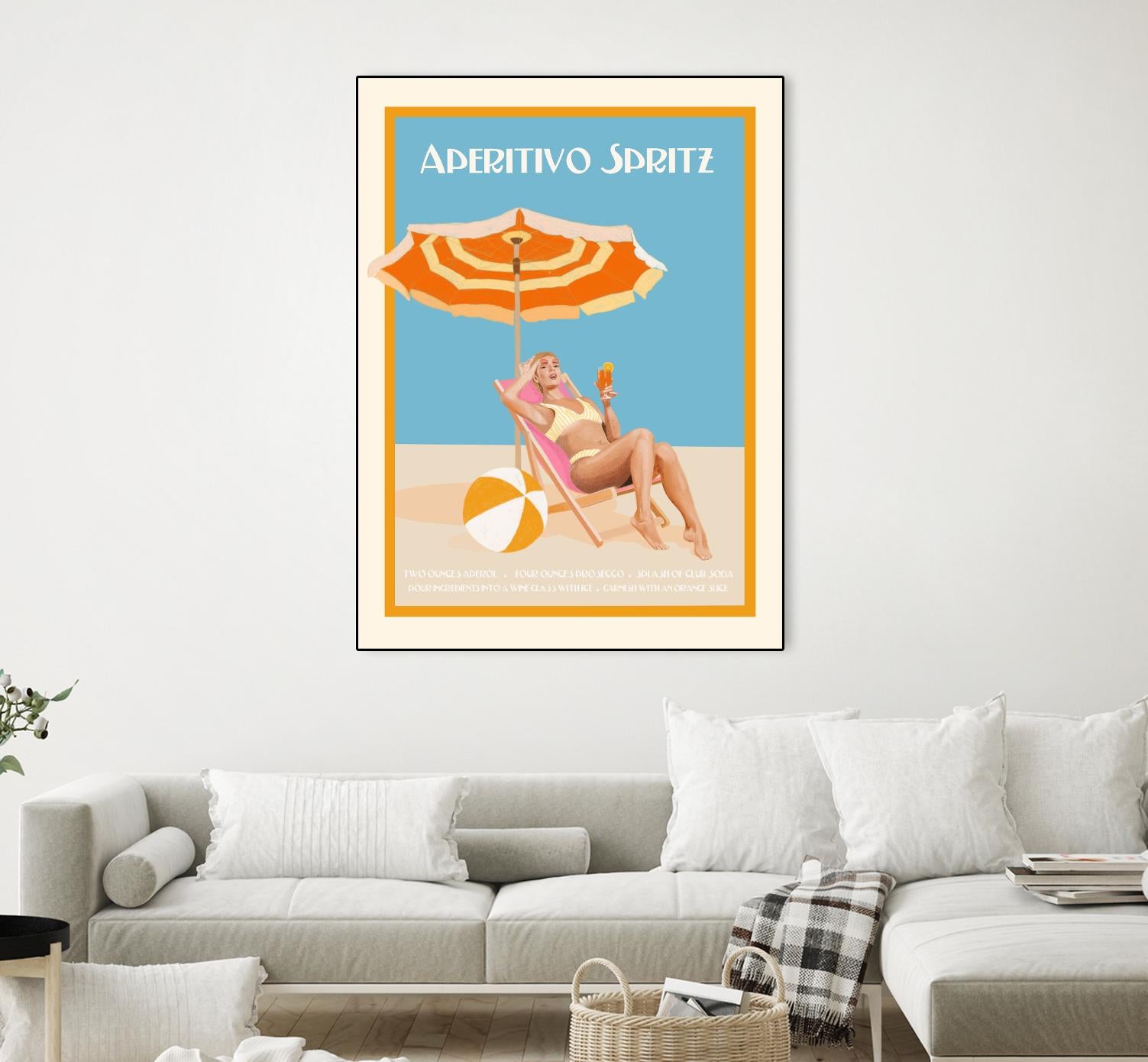 Aperitivo Spritz by Jenny Liz Rome on GIANT ART - orange figurative cocktail