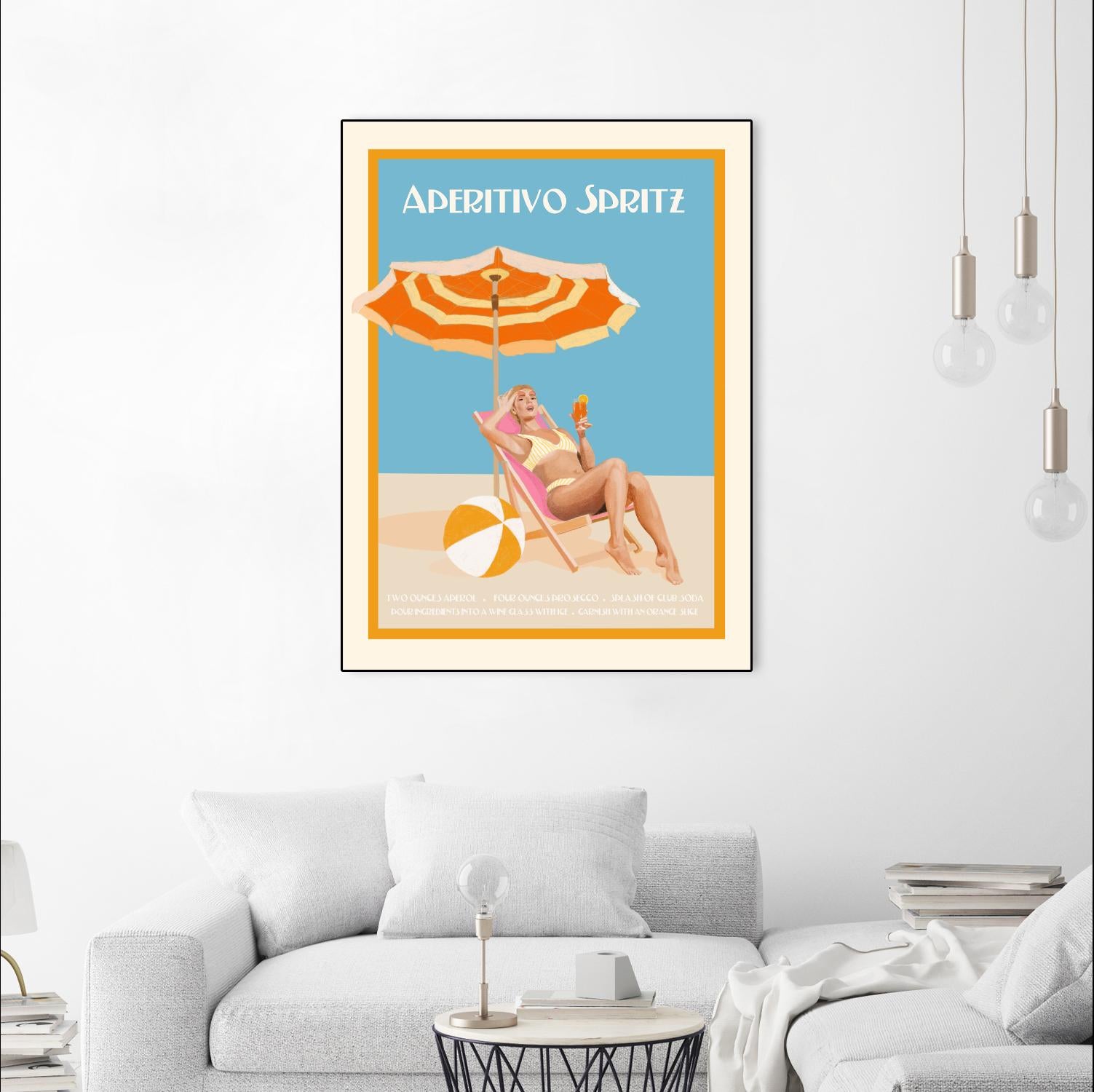 Aperitivo Spritz by Jenny Liz Rome on GIANT ART - orange figurative cocktail