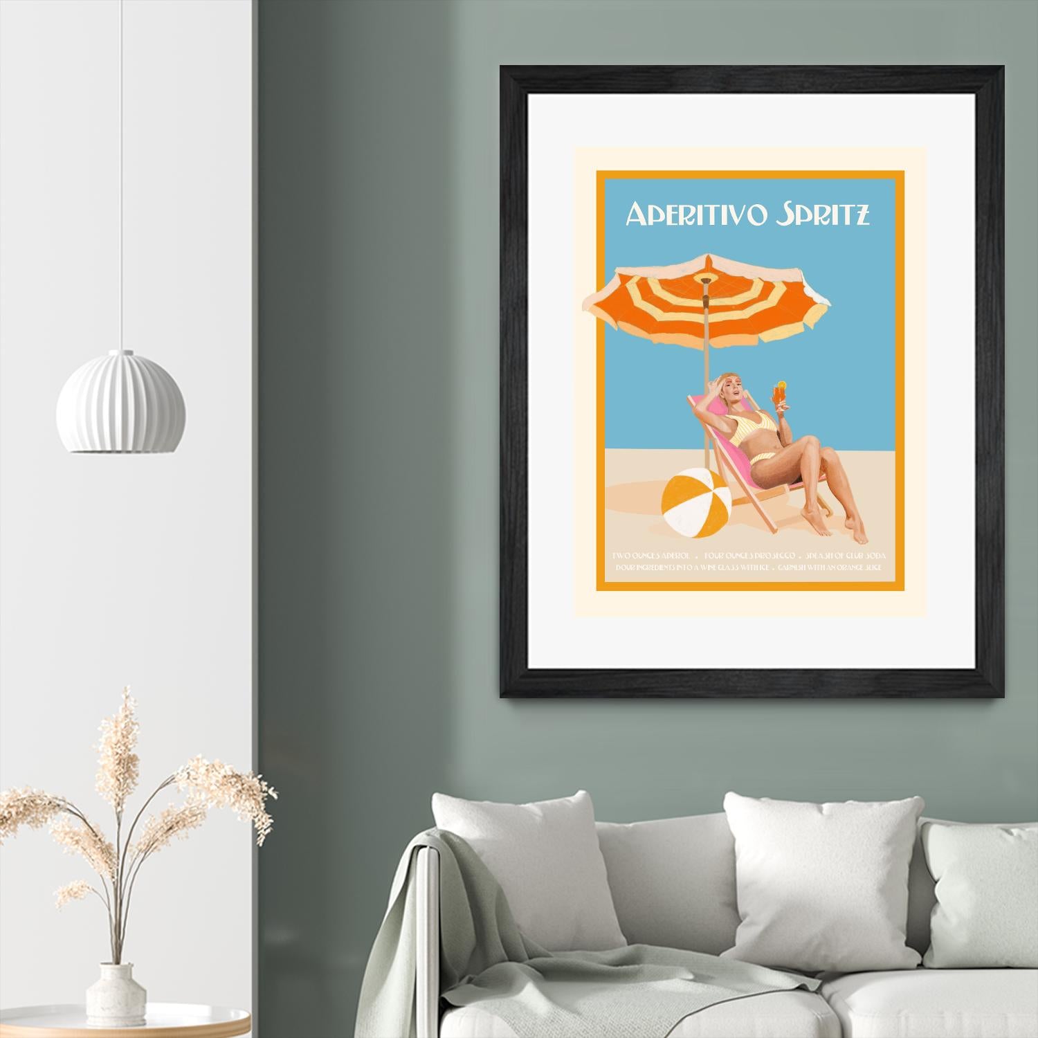 Aperitivo Spritz by Jenny Liz Rome on GIANT ART - orange figurative cocktail