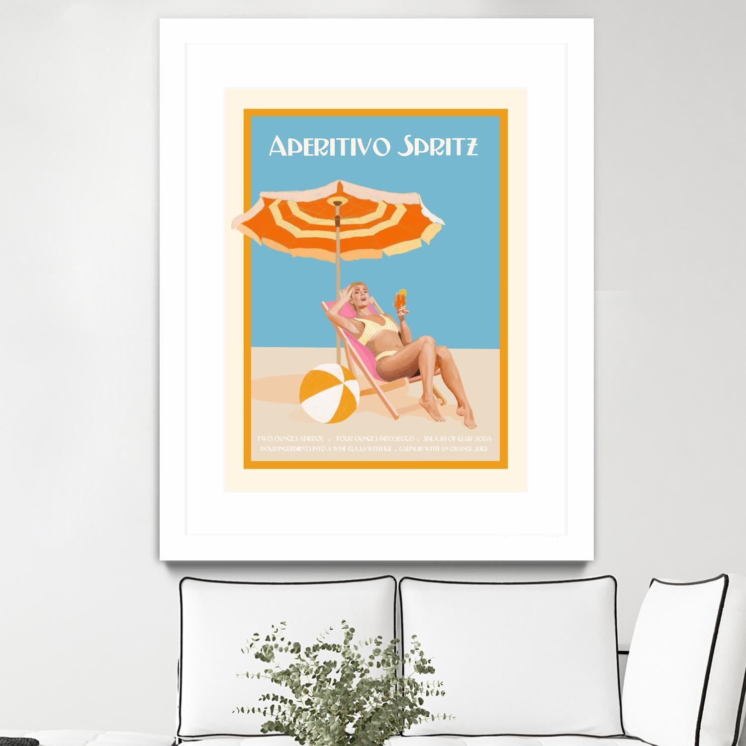 Aperitivo Spritz by Jenny Liz Rome on GIANT ART - orange figurative cocktail