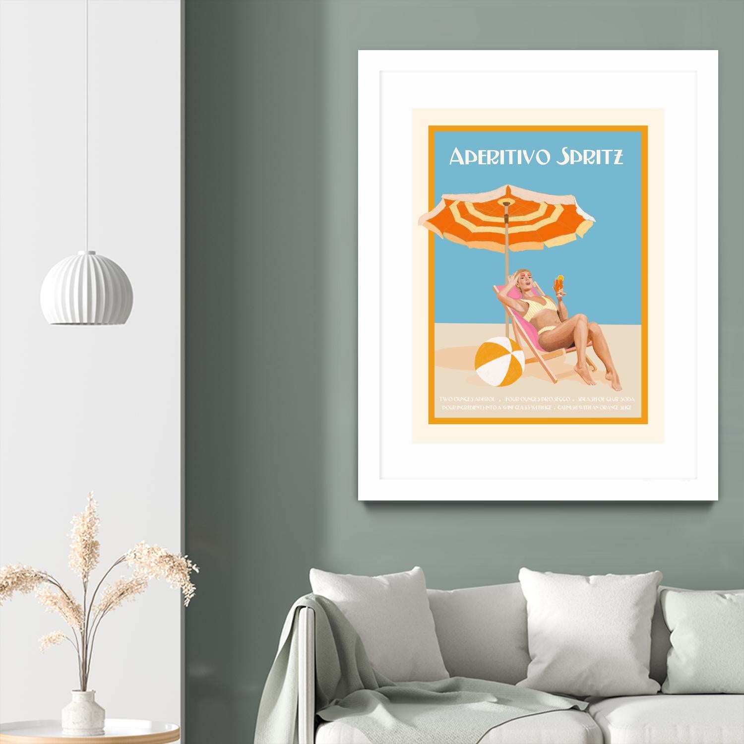 Aperitivo Spritz by Jenny Liz Rome on GIANT ART - orange figurative cocktail