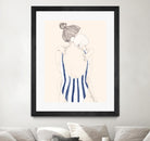 Daughter by Jenny Liz Rome on GIANT ART - blue figurative stripes