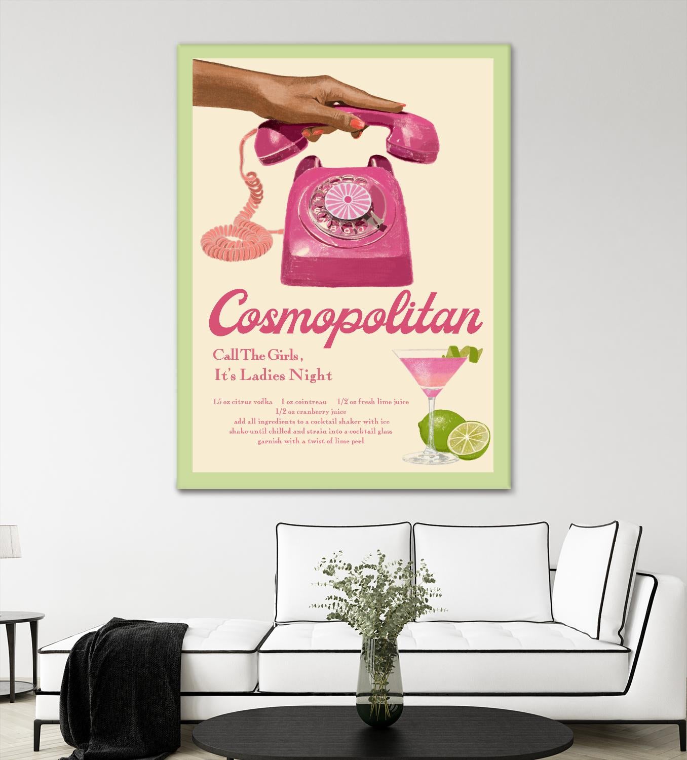 Cosmopolitan by Jenny Liz Rome on GIANT ART - pink typography drink