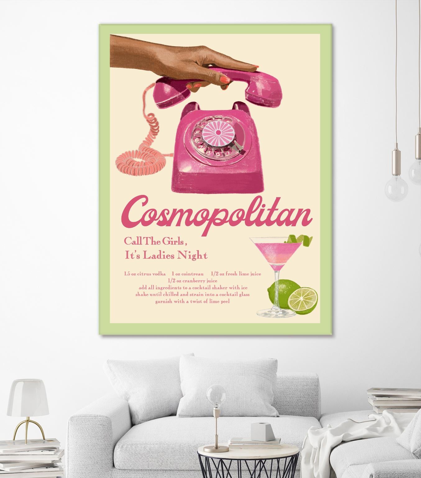 Cosmopolitan by Jenny Liz Rome on GIANT ART - pink typography drink