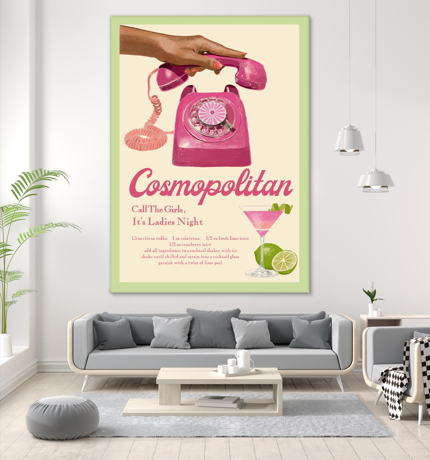 Cosmopolitan by Jenny Liz Rome on GIANT ART - pink typography drink