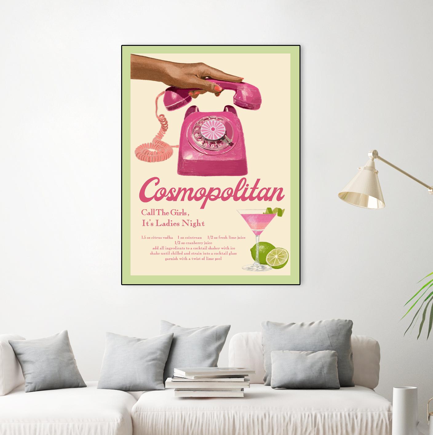 Cosmopolitan by Jenny Liz Rome on GIANT ART - pink typography drink