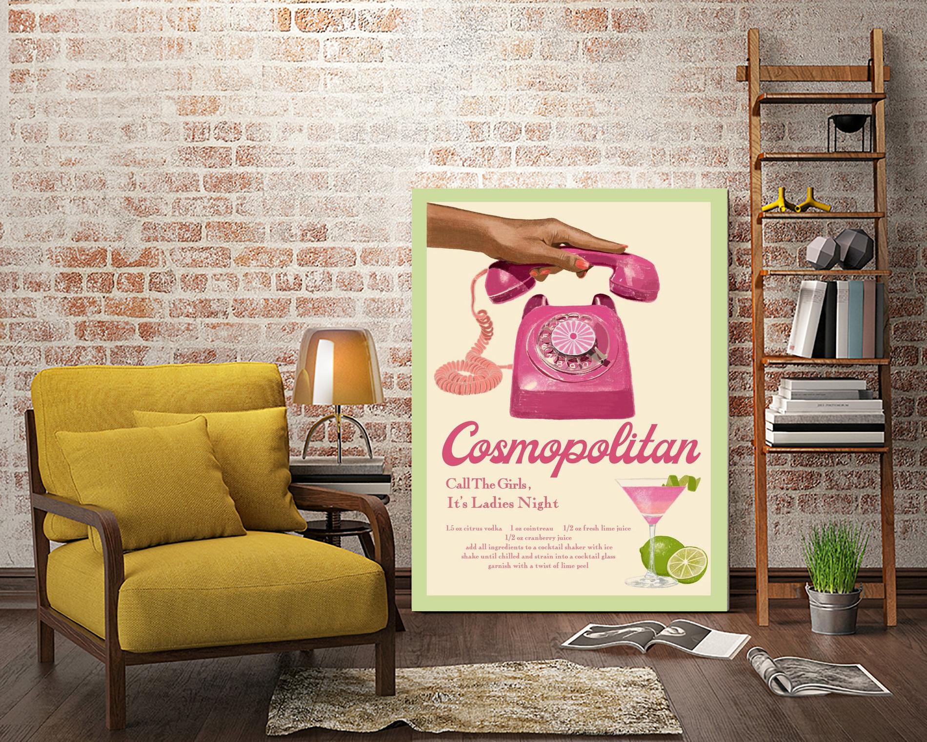 Cosmopolitan by Jenny Liz Rome on GIANT ART - pink typography drink