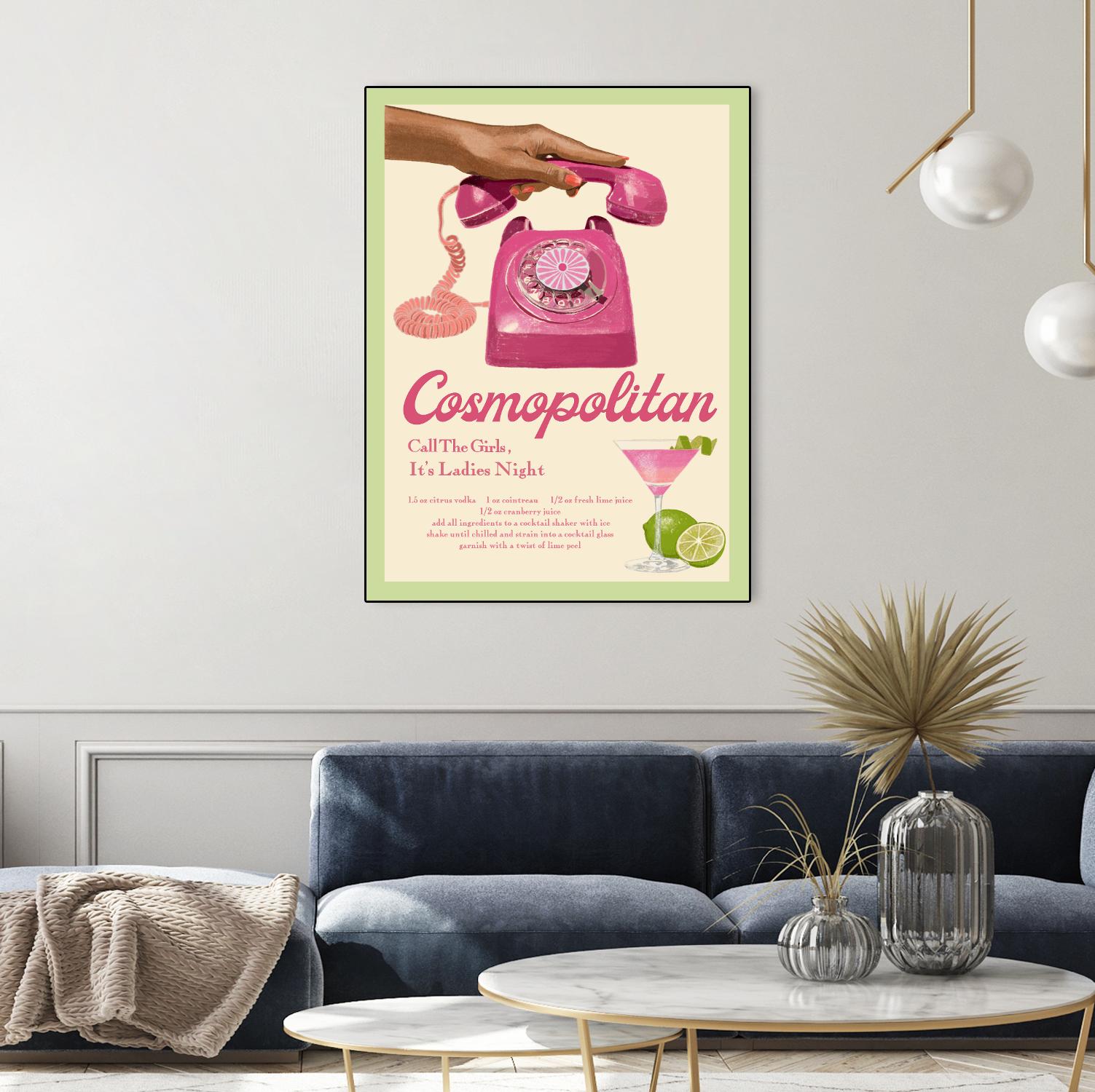 Cosmopolitan by Jenny Liz Rome on GIANT ART - pink typography drink