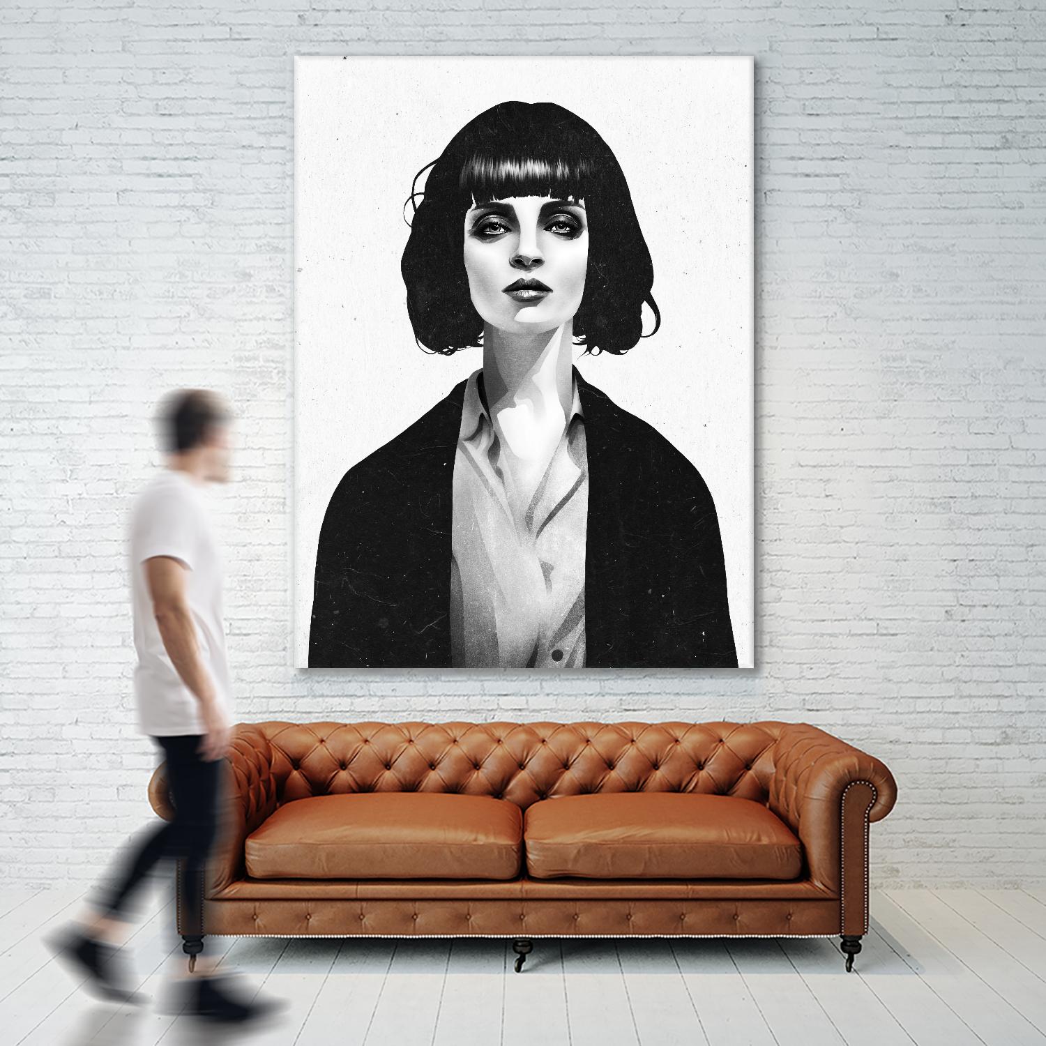 Mrs Mia Wallace by Ruben Ireland on GIANT ART - black men and women