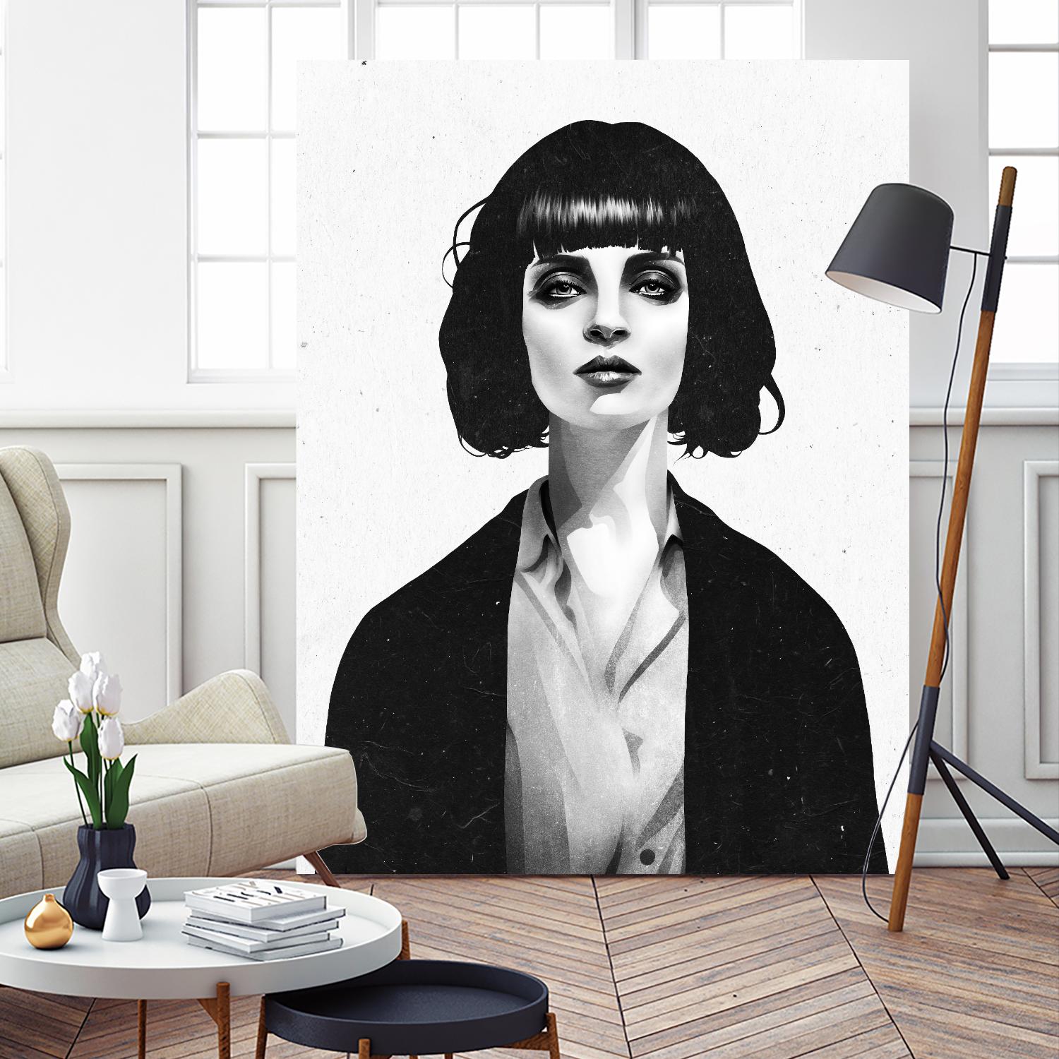 Mrs Mia Wallace by Ruben Ireland on GIANT ART - black men and women