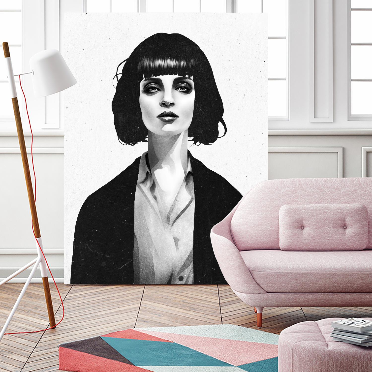 Mrs Mia Wallace by Ruben Ireland on GIANT ART - black men and women