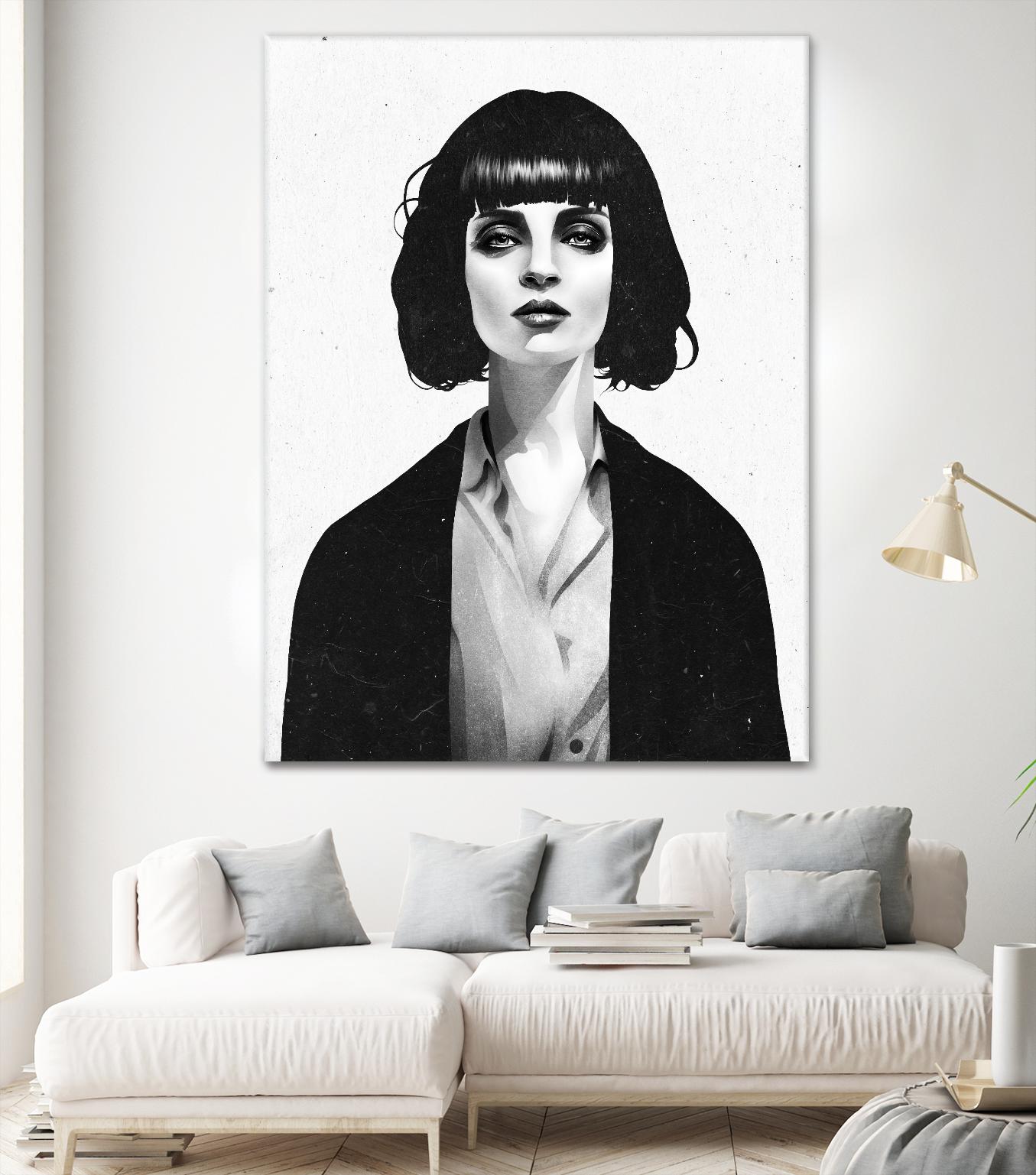 Mrs Mia Wallace by Ruben Ireland on GIANT ART - black men and women