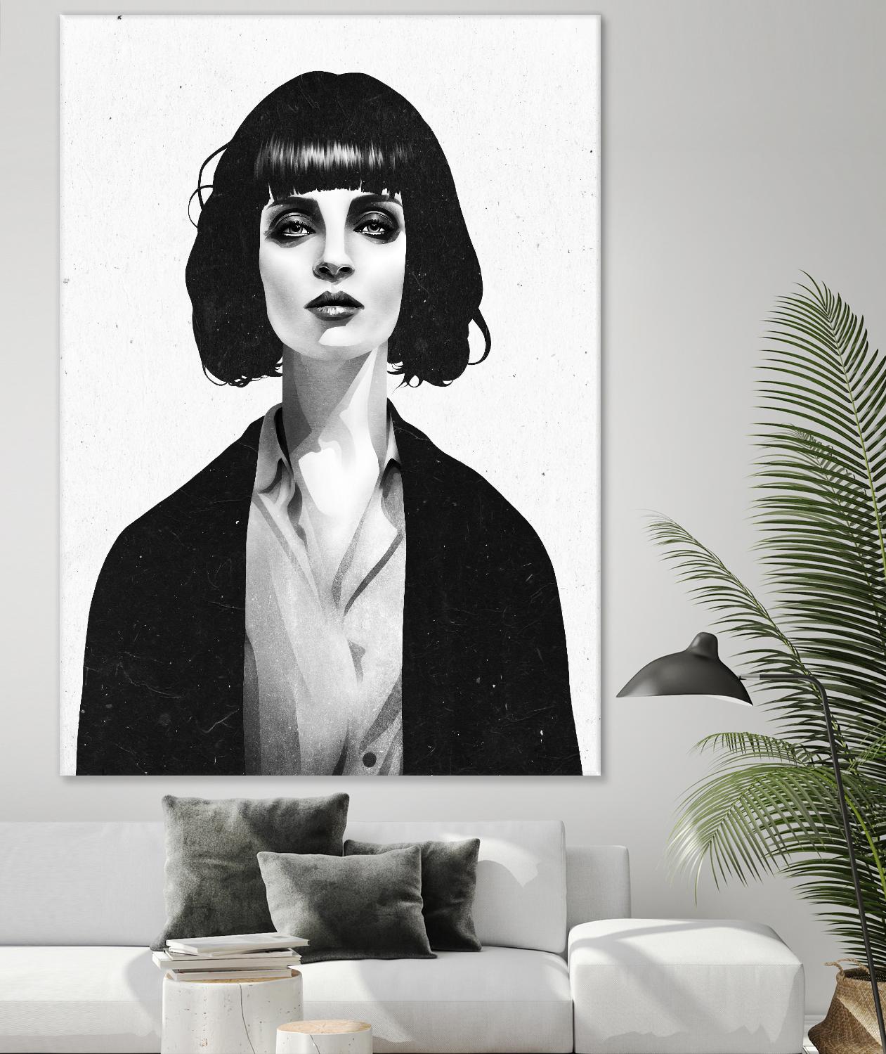 Mrs Mia Wallace by Ruben Ireland on GIANT ART - black men and women