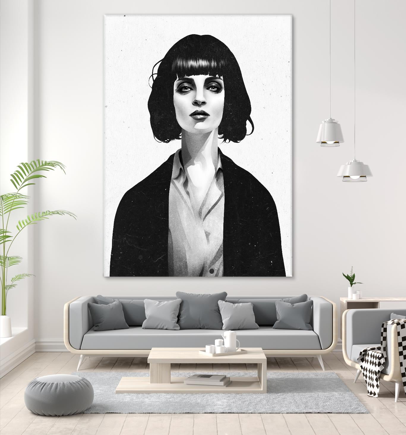 Mrs Mia Wallace by Ruben Ireland on GIANT ART - black men and women