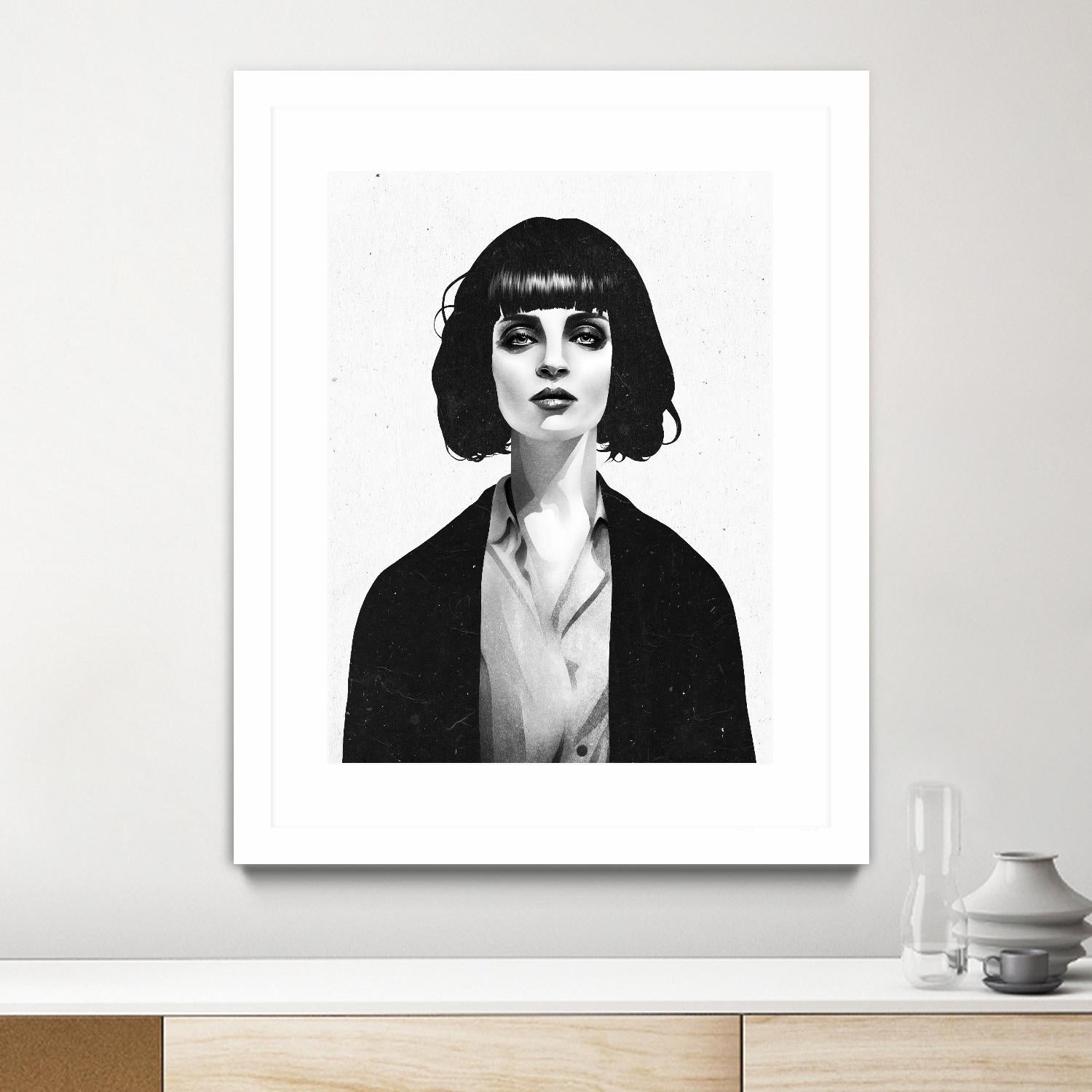 Mrs Mia Wallace by Ruben Ireland on GIANT ART - black men and women