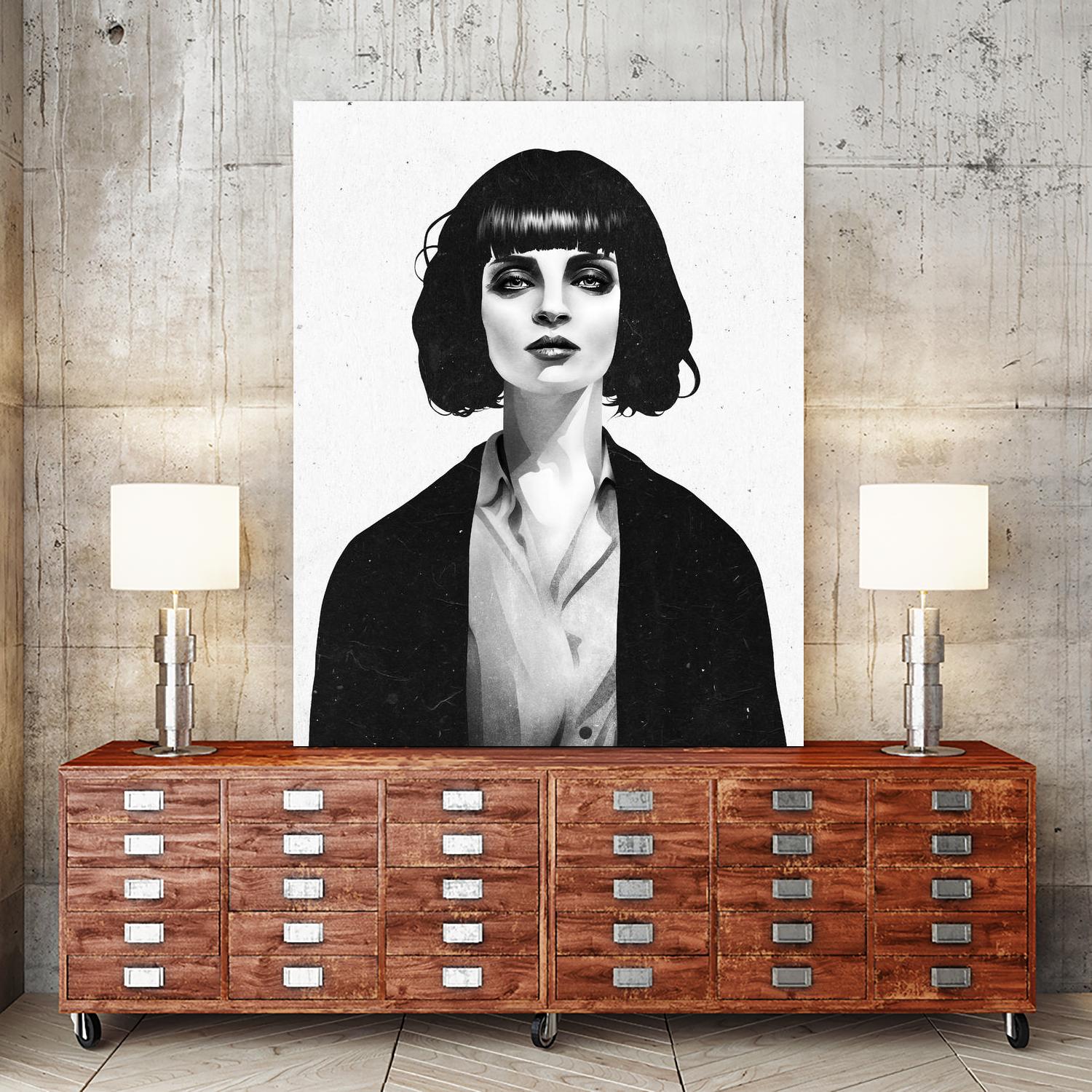 Mrs Mia Wallace by Ruben Ireland on GIANT ART - black men and women