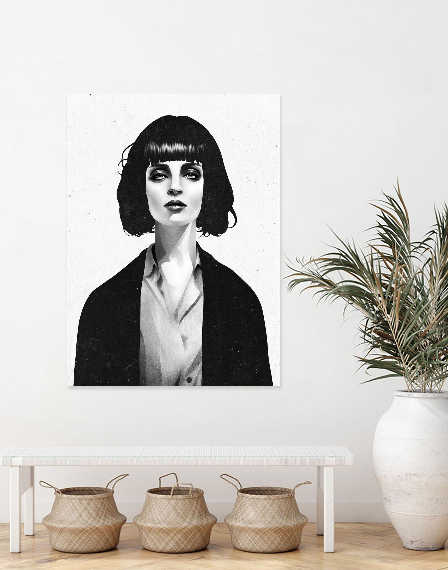 Mrs Mia Wallace by Ruben Ireland on GIANT ART - black men and women