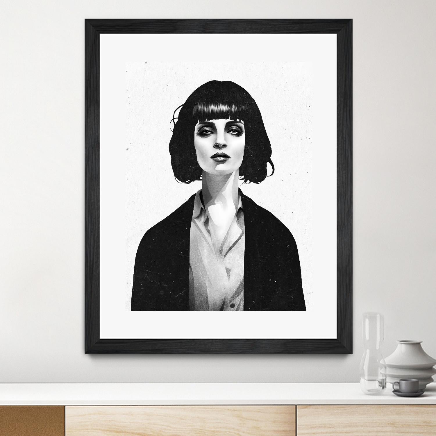 Mrs Mia Wallace by Ruben Ireland on GIANT ART - black men and women