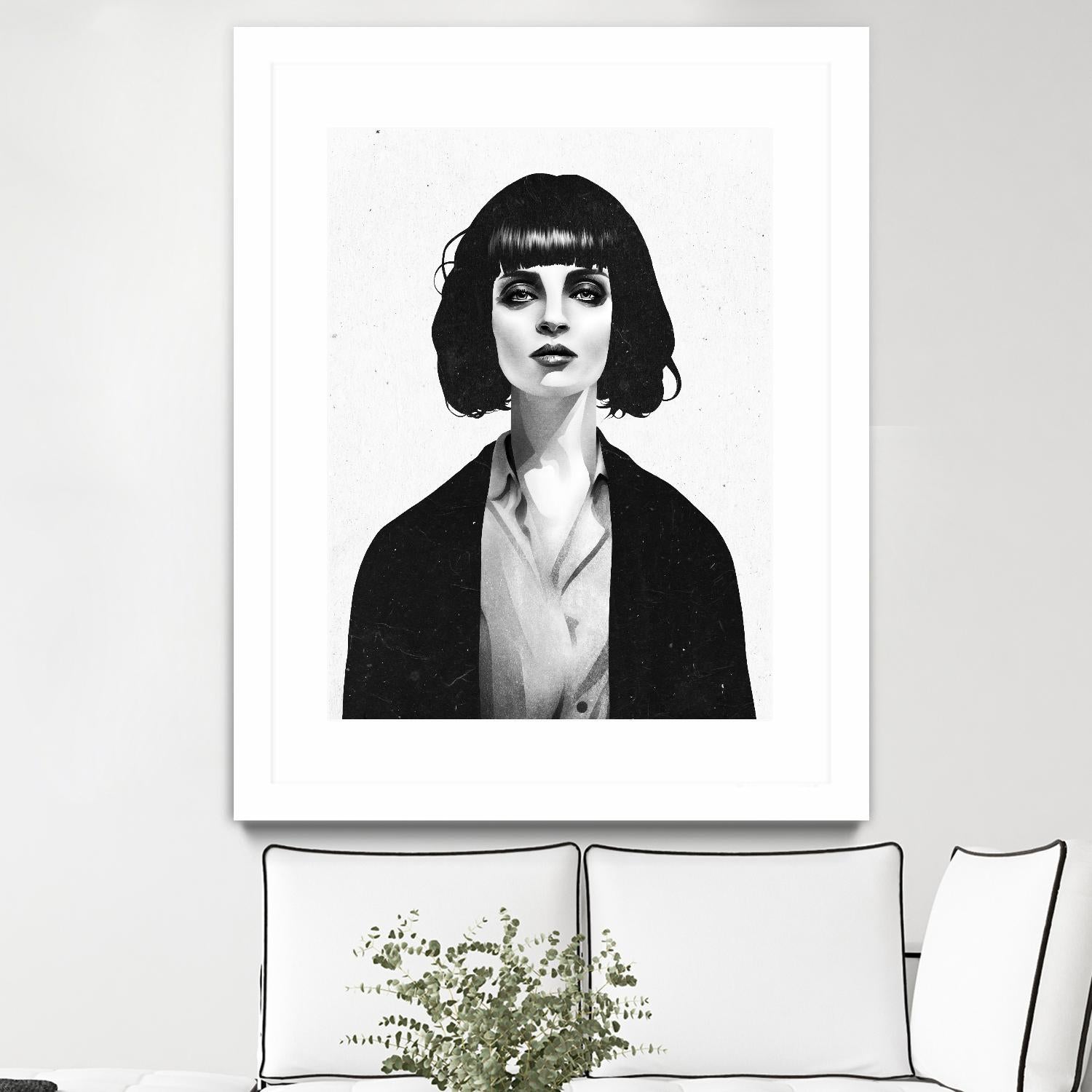 Mrs Mia Wallace by Ruben Ireland on GIANT ART - black men and women
