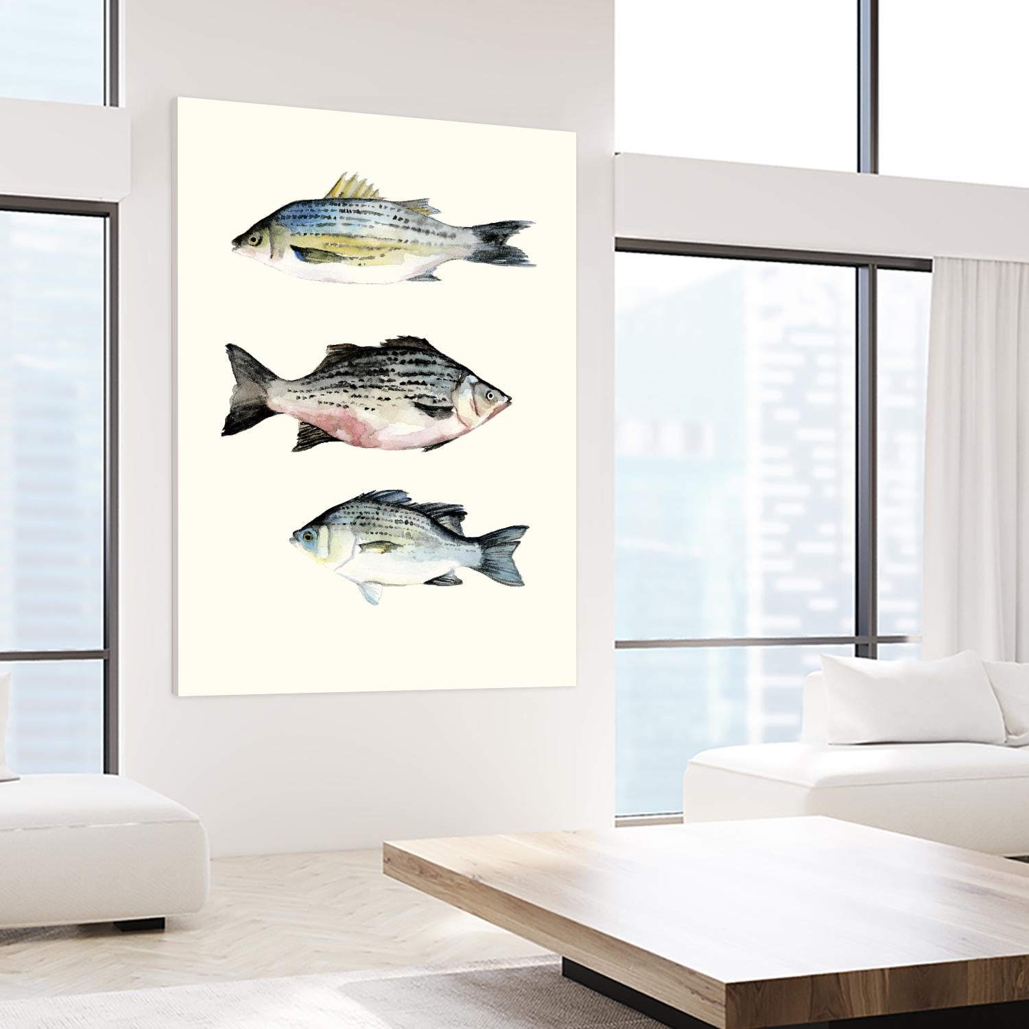 Fish Grouping 2 by Natasha Marie on GIANT ART - grey animals