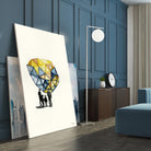 Embroidered Prism Collage 8 by Natasha Marie on GIANT ART - orange contemporary