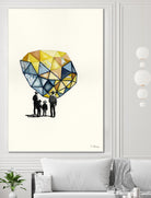 Embroidered Prism Collage 8 by Natasha Marie on GIANT ART - orange contemporary