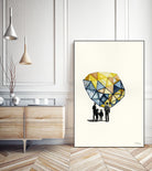 Embroidered Prism Collage 8 by Natasha Marie on GIANT ART - orange contemporary