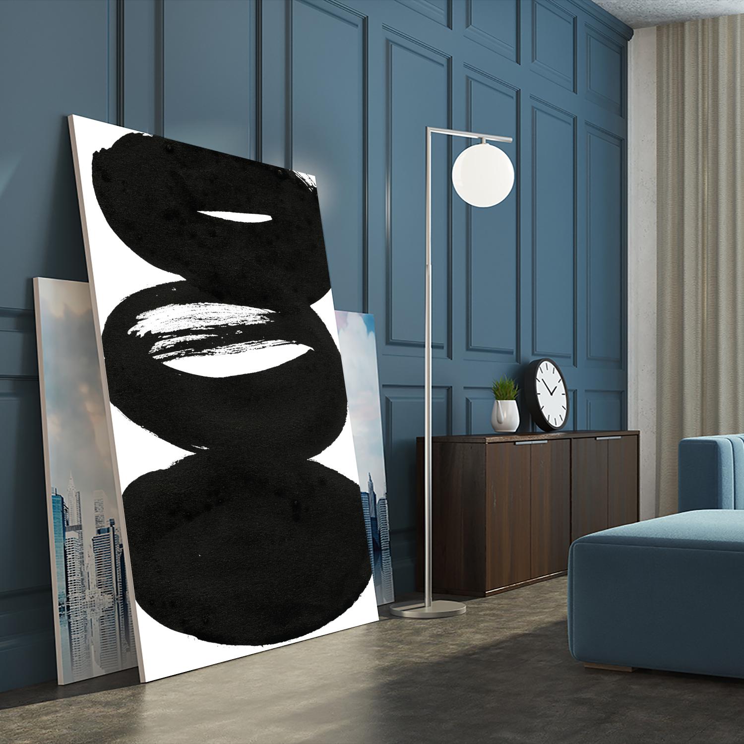 Composition in Black and White 5 by THE Studio on GIANT ART - white abstract