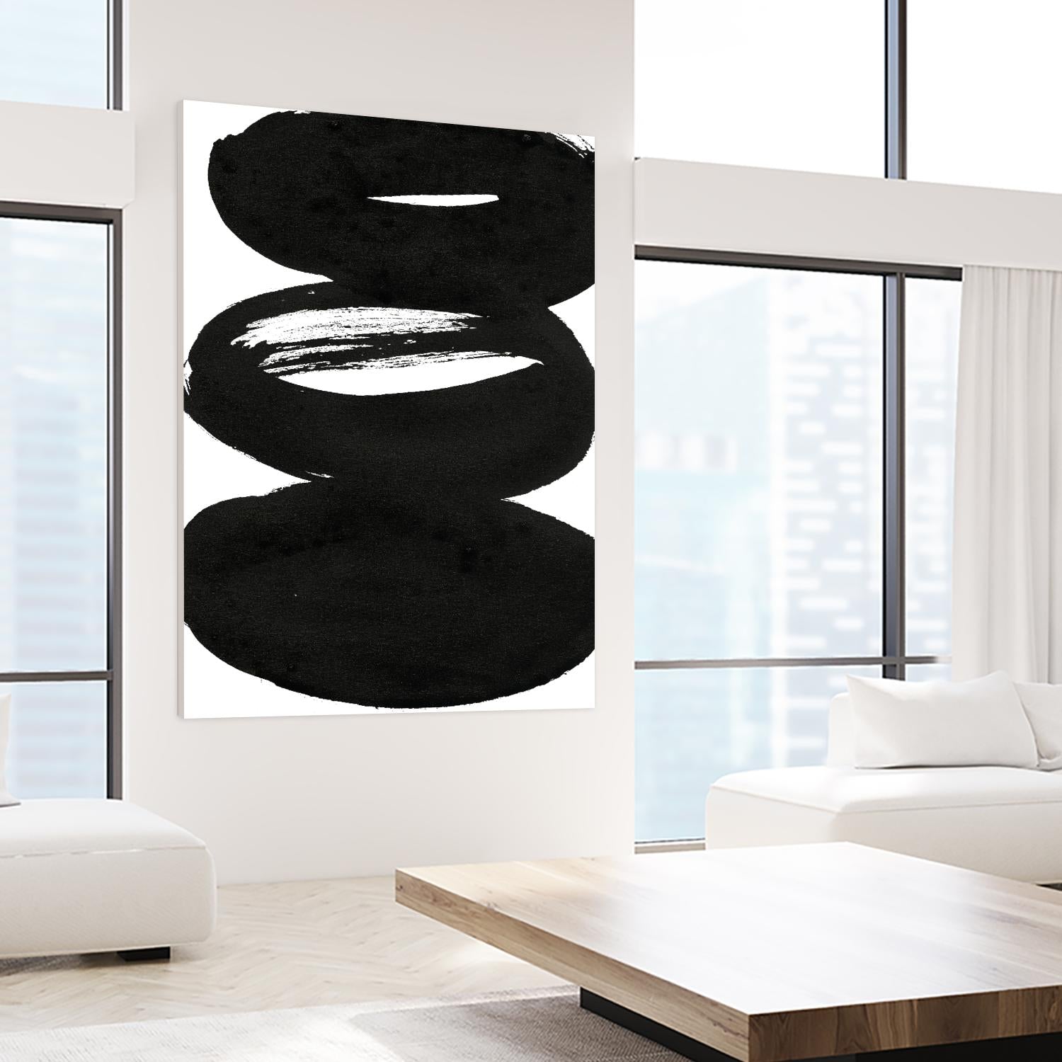 Composition in Black and White 5 by THE Studio on GIANT ART - white abstract