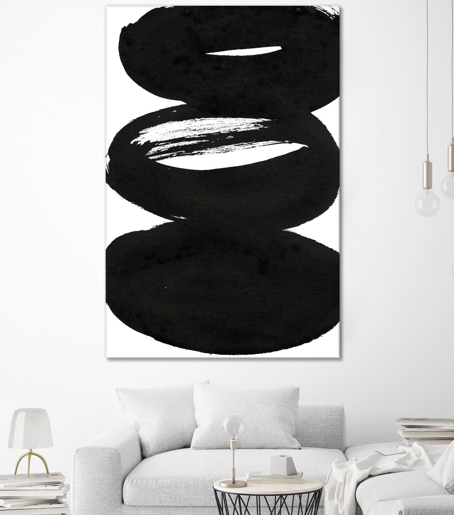Composition in Black and White 5 by THE Studio on GIANT ART - white abstract