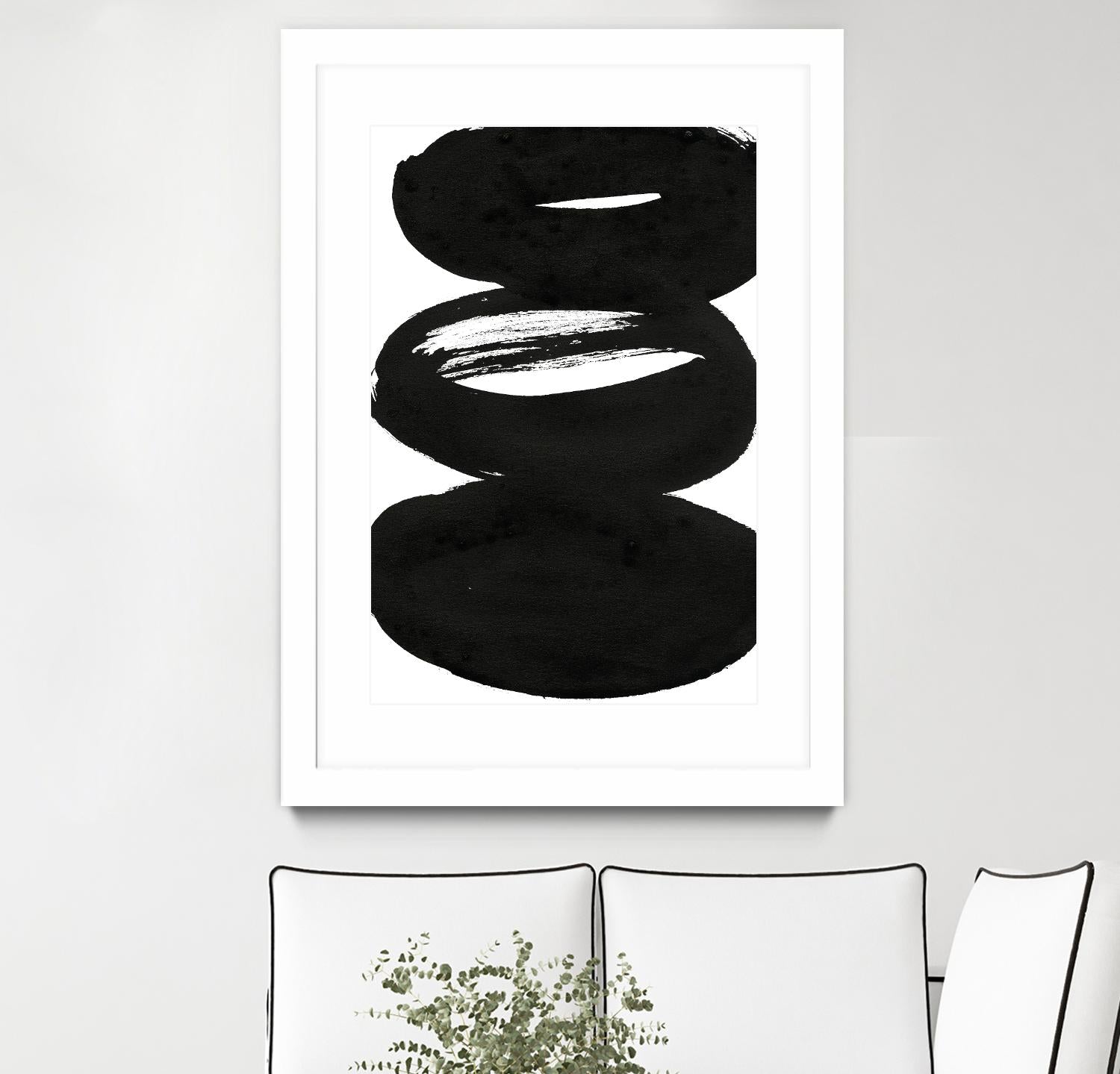Composition in Black and White 5 by THE Studio on GIANT ART - white abstract