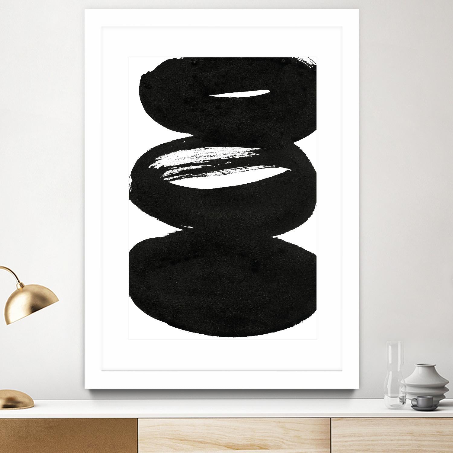 Composition in Black and White 5 by THE Studio on GIANT ART - white abstract