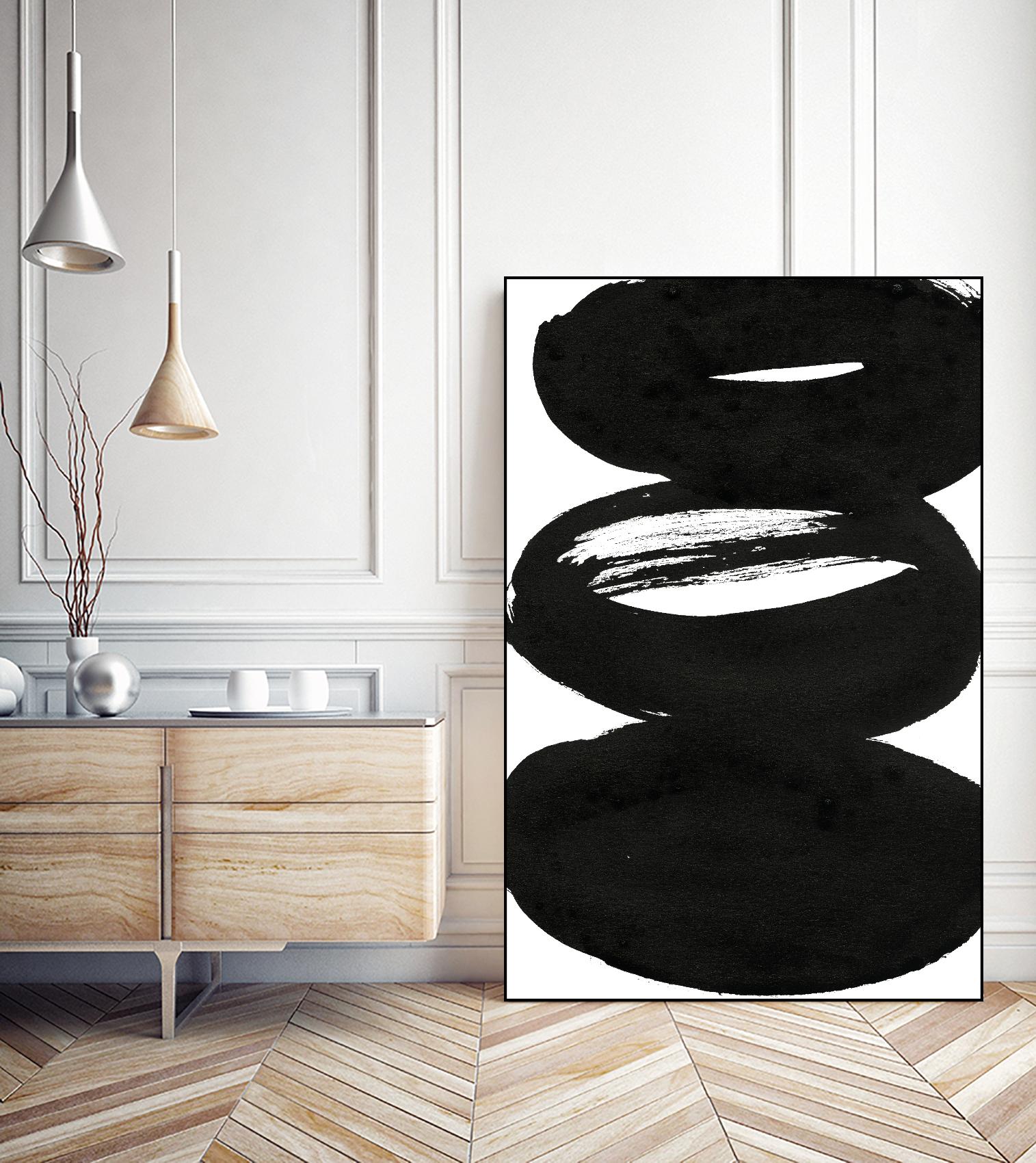 Composition in Black and White 5 by THE Studio on GIANT ART - white abstract