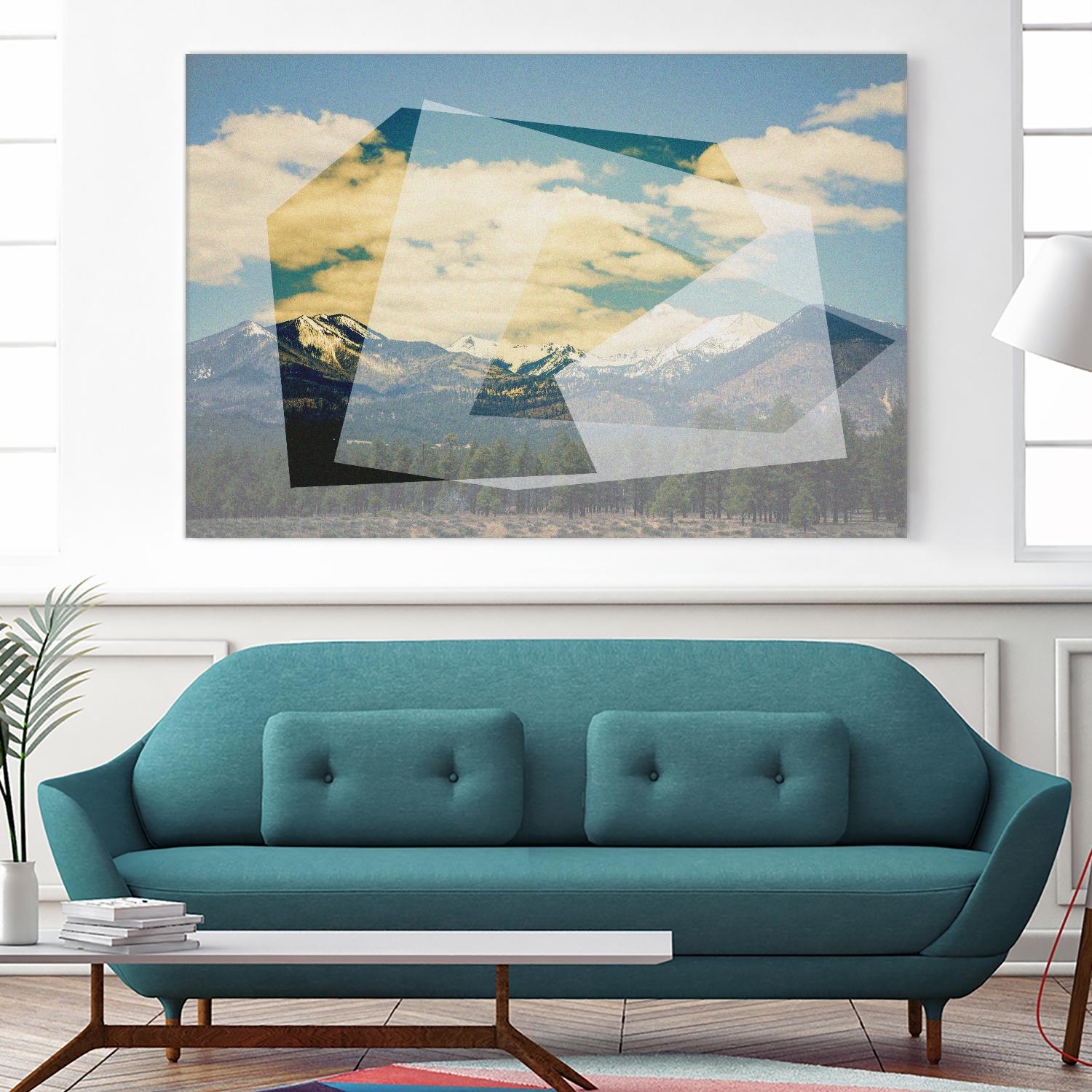 The Geometric Hills 1 by DavidJordan Williams on GIANT ART - green abstract