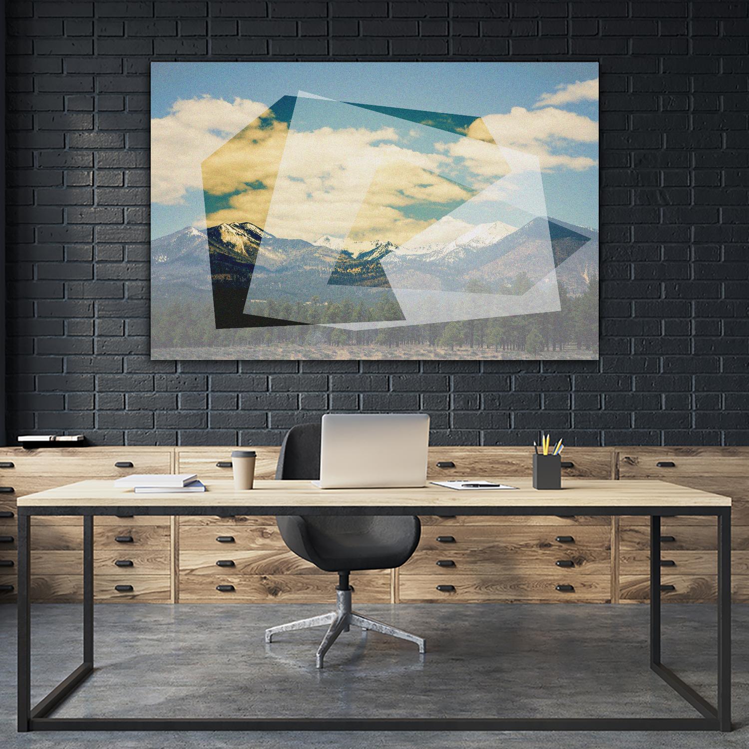 The Geometric Hills 1 by DavidJordan Williams on GIANT ART - green abstract