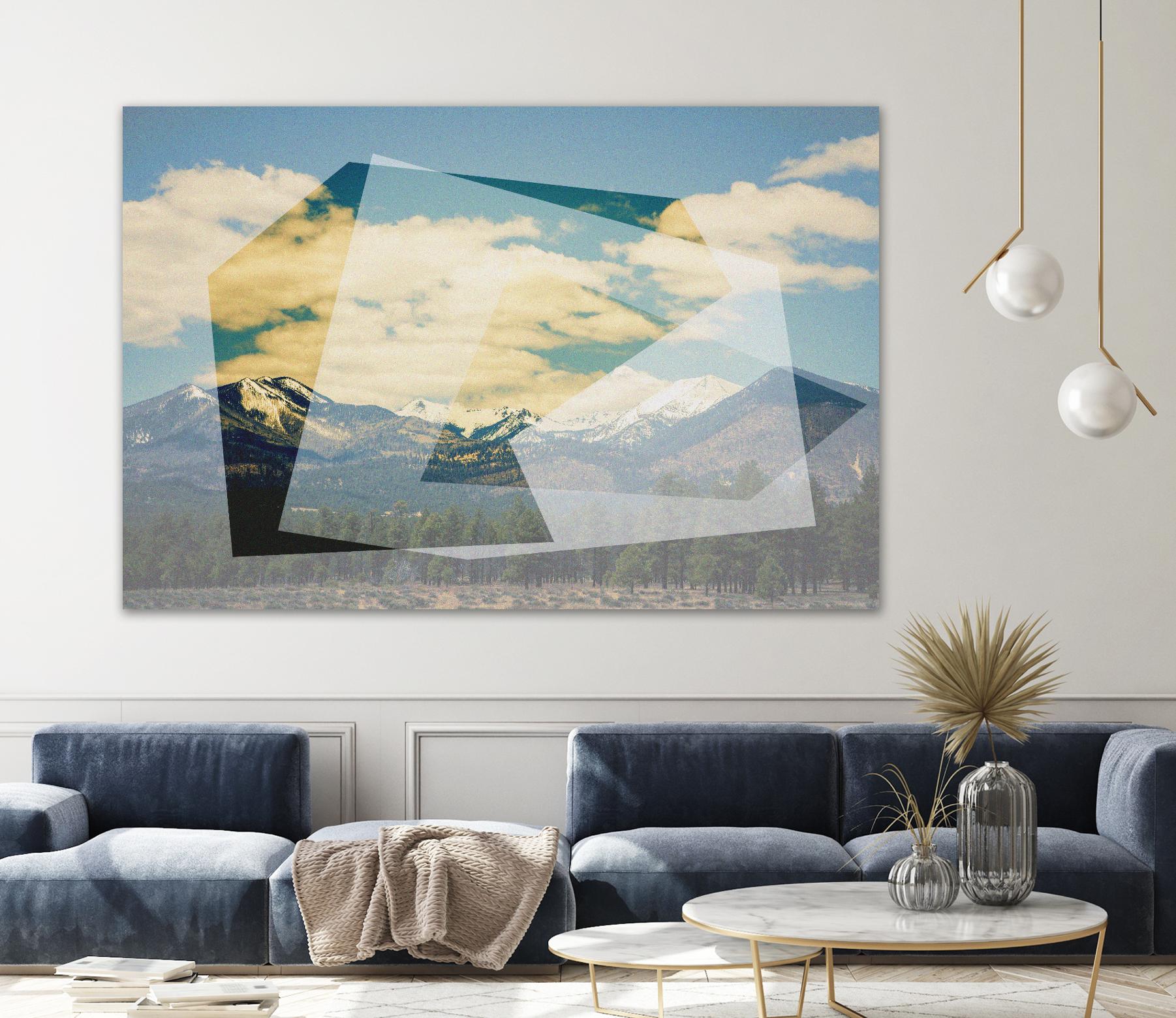 The Geometric Hills 1 by DavidJordan Williams on GIANT ART - green abstract