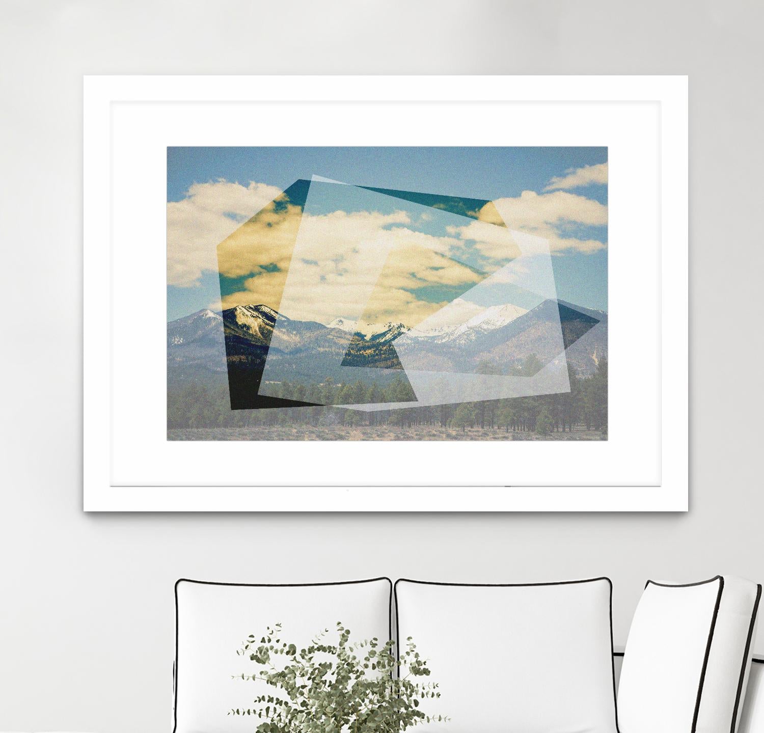 The Geometric Hills 1 by DavidJordan Williams on GIANT ART - blue shapes