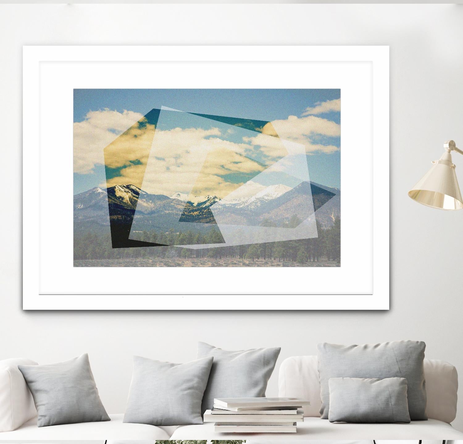 The Geometric Hills 1 by DavidJordan Williams on GIANT ART - blue shapes