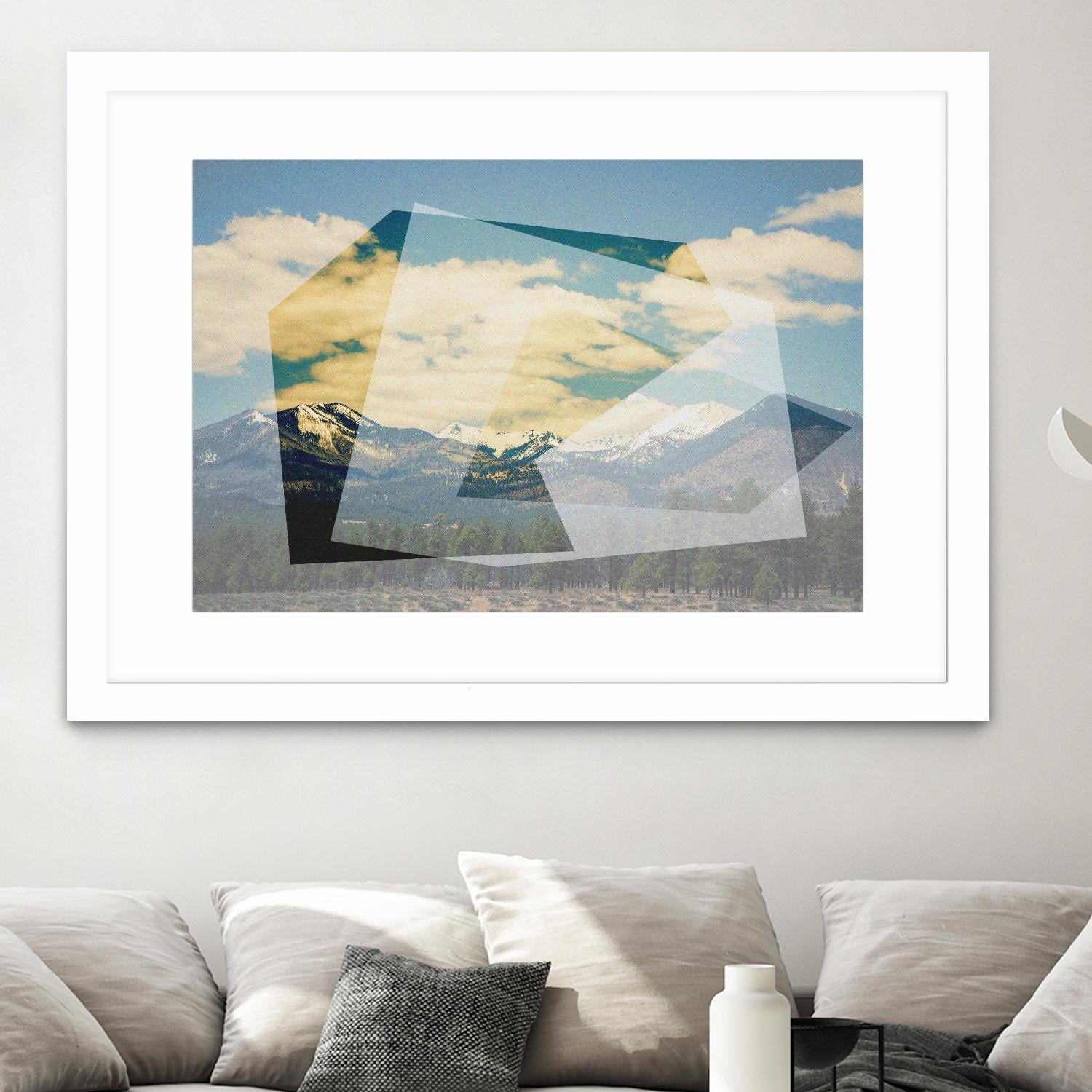 The Geometric Hills 1 by DavidJordan Williams on GIANT ART - blue shapes