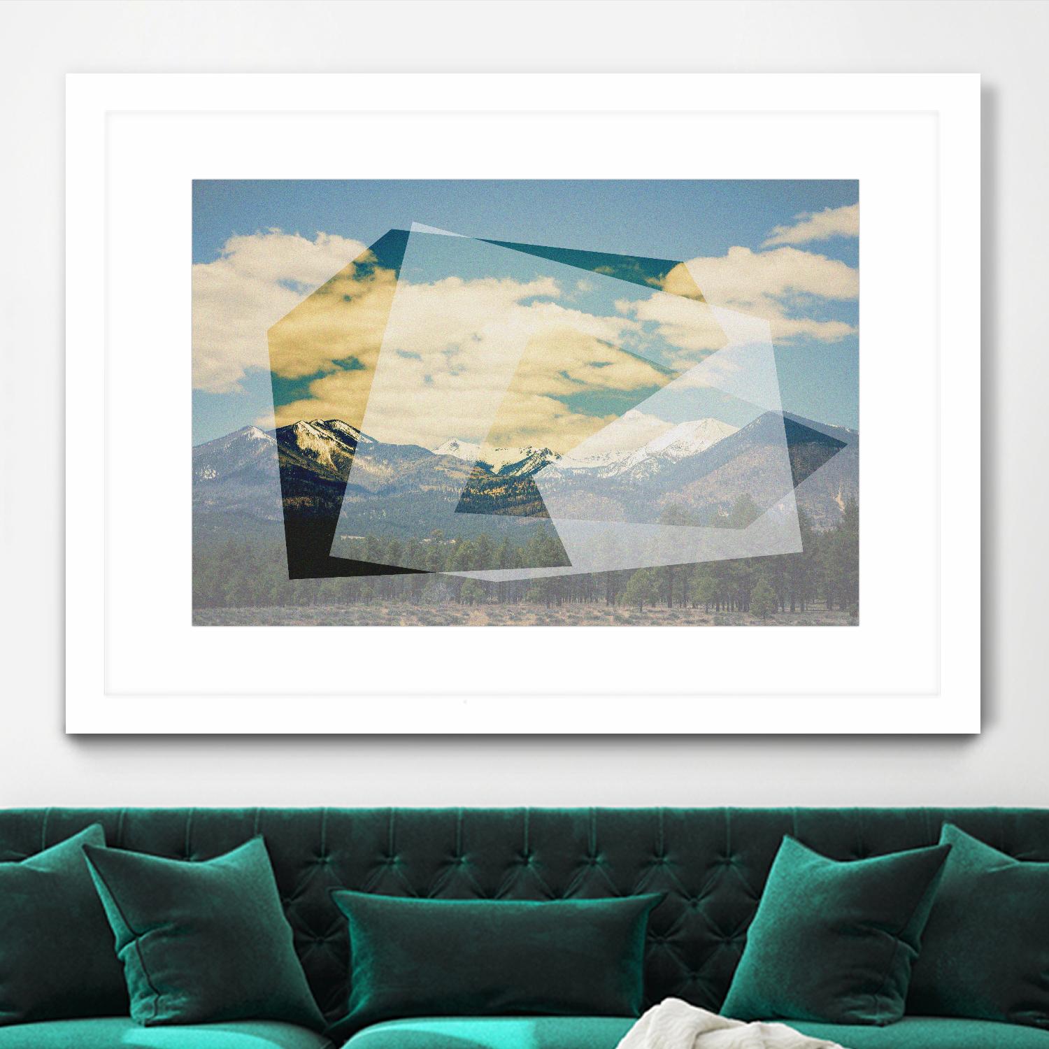 The Geometric Hills 1 by DavidJordan Williams on GIANT ART - blue shapes