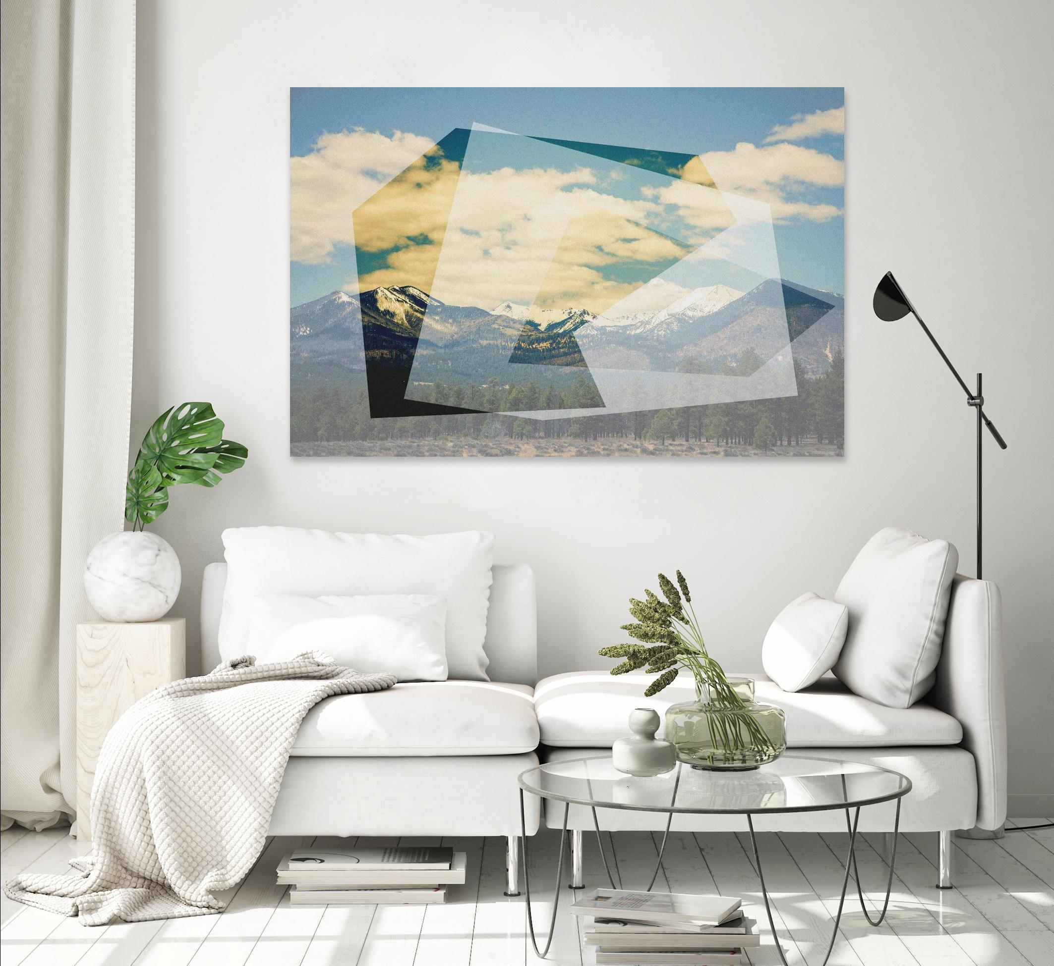 The Geometric Hills 1 by DavidJordan Williams on GIANT ART - blue shapes