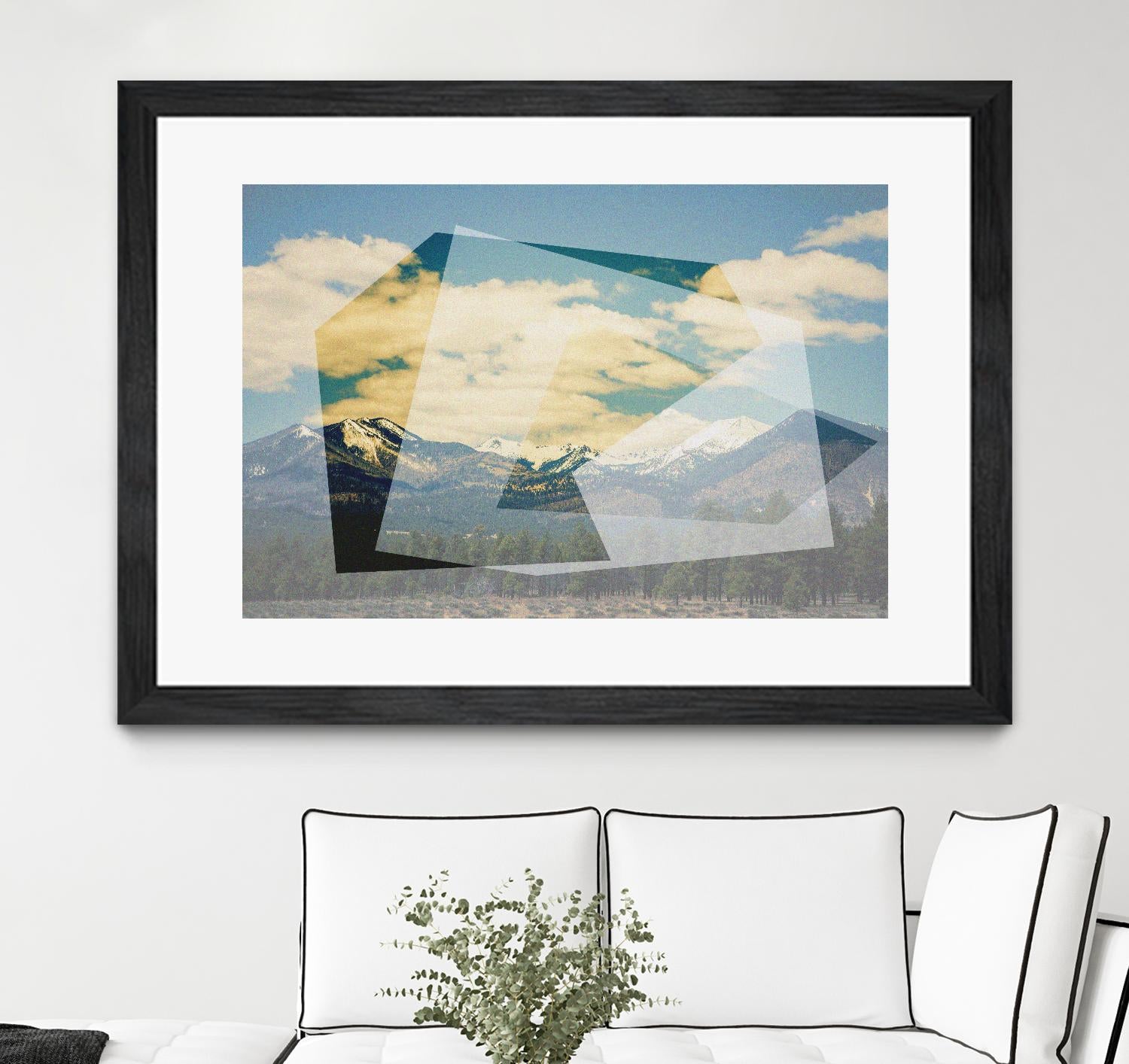 The Geometric Hills 1 by DavidJordan Williams on GIANT ART - blue shapes